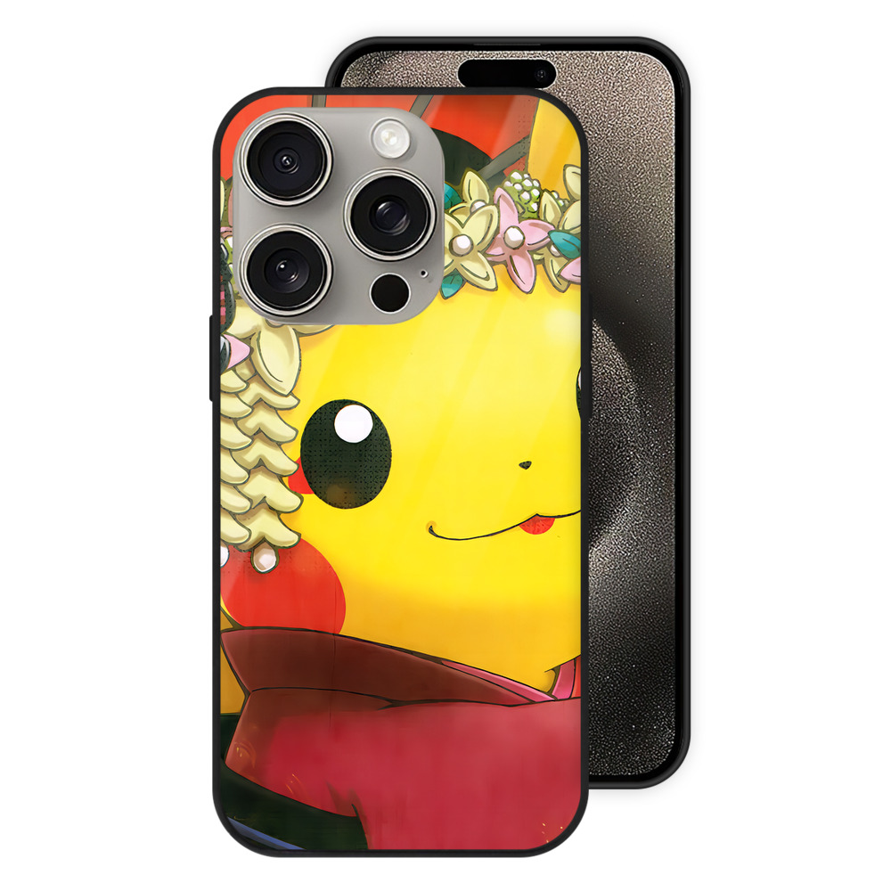 （画像用） ポケットモンスター Pokémon 【iPhone15Pro対応】スマホケース 耐衝撃＆黄変防止 背面ガラス