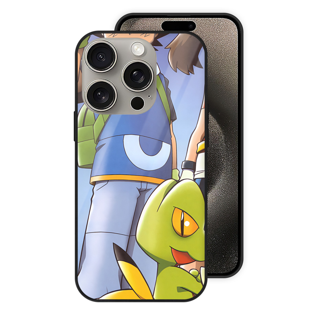 （画像用） ポケットモンスター Pokémon 【iPhone15Pro対応】スマホケース 耐衝撃＆黄変防止 背面ガラス