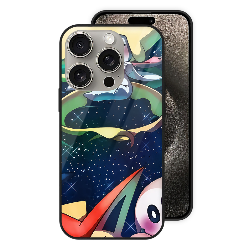（画像用） ポケットモンスター Pokémon 【iPhone15Pro対応】スマホケース 耐衝撃＆黄変防止 背面ガラス