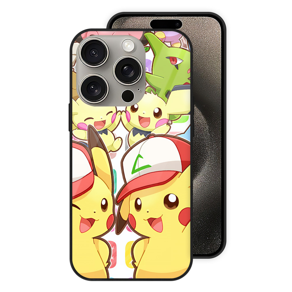 （画像用） ポケットモンスター Pokémon 【iPhone15Pro対応】スマホケース 耐衝撃＆黄変防止 背面ガラス