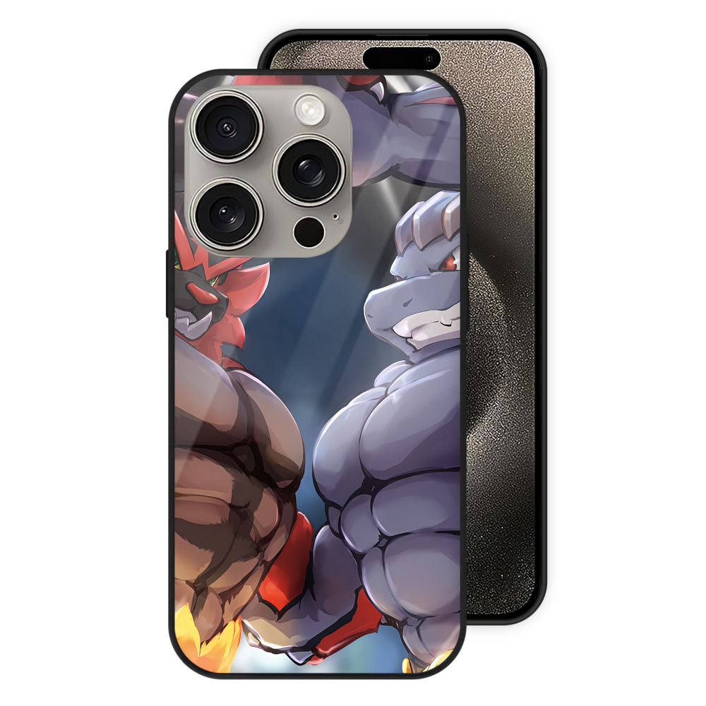 （画像用） ポケットモンスター Pokémon 【iPhone15Pro対応】スマホケース 耐衝撃＆黄変防止 背面ガラス