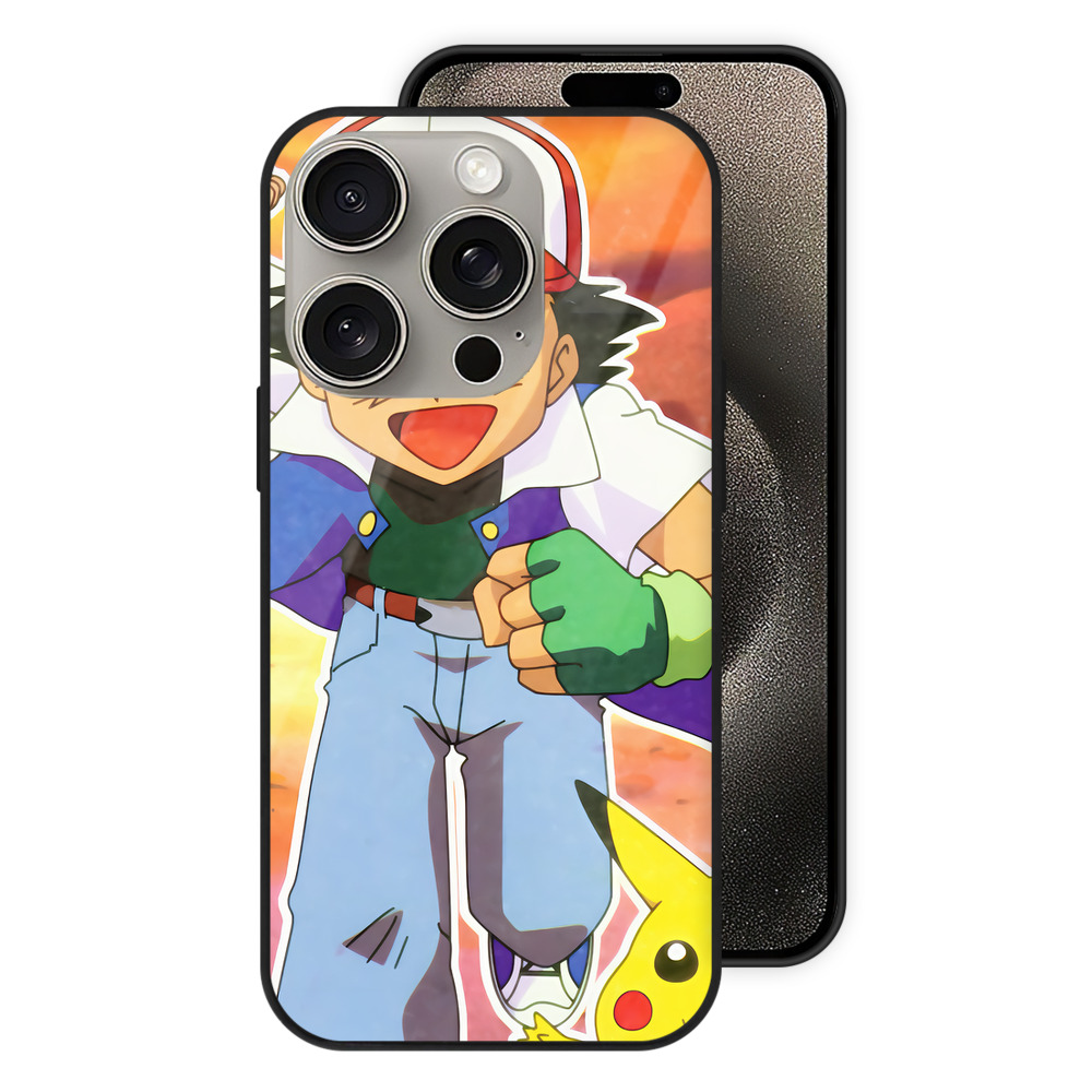 （画像用） ポケットモンスター Pokémon 【iPhone15Pro対応】スマホケース 耐衝撃＆黄変防止 背面ガラス