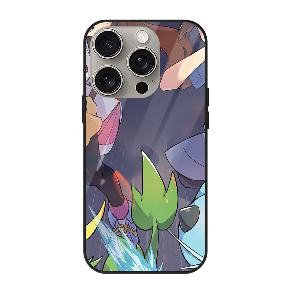 （画像用） ポケットモンスター Pokémon 【iPhone15Pro対応】スマホケース 耐衝撃＆黄変防止 背面ガラス
