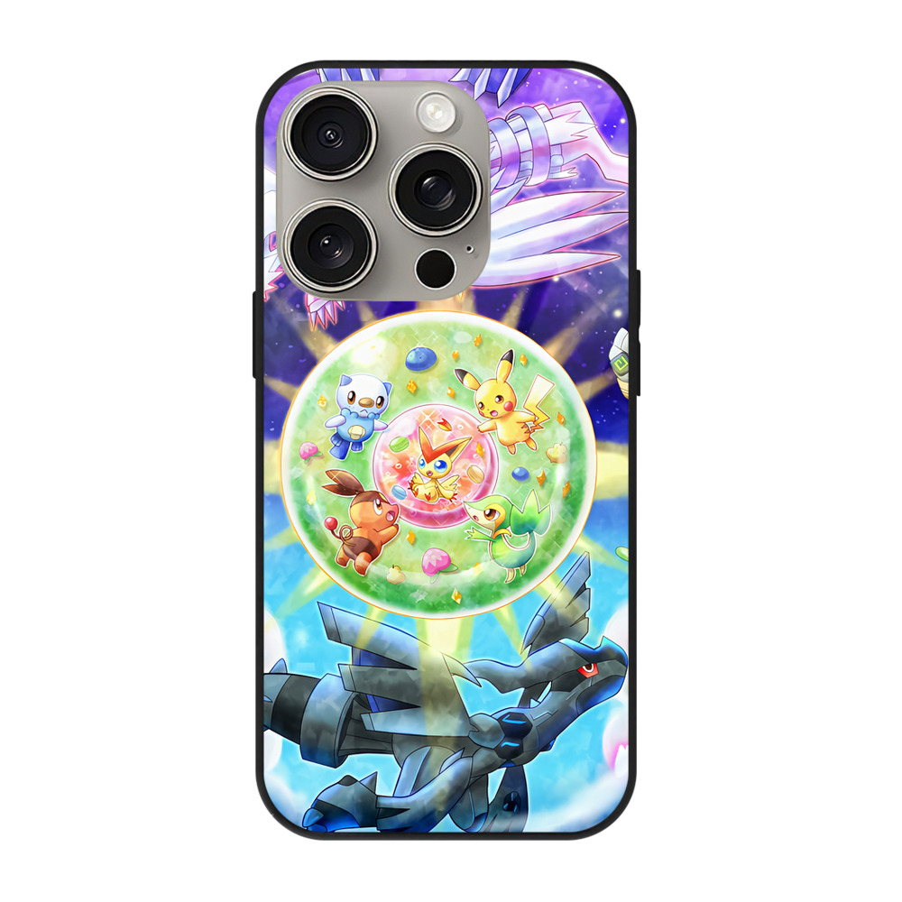 （画像用） ポケットモンスター Pokémon 【iPhone15Pro対応】スマホケース 耐衝撃＆黄変防止 背面ガラス