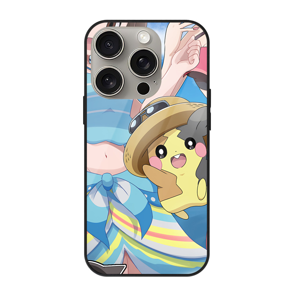 （画像用） ポケットモンスター Pokémon 【iPhone15Pro対応】スマホケース 耐衝撃＆黄変防止 背面ガラス