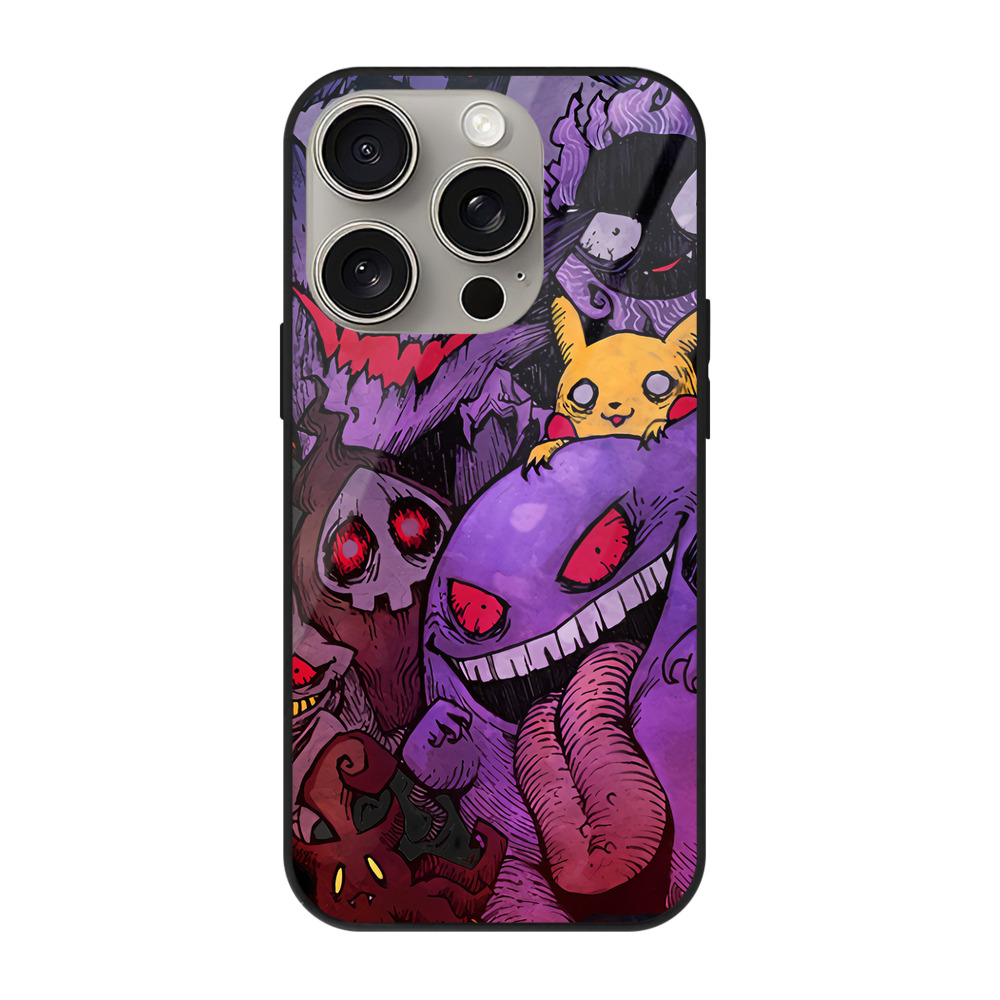 （画像用） ポケットモンスター Pokémon 【iPhone15Pro対応】スマホケース 耐衝撃＆黄変防止 背面ガラス
