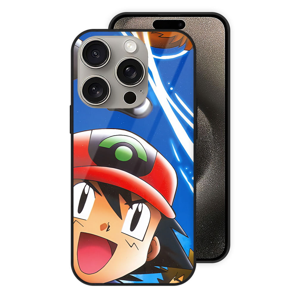 （画像用） ポケットモンスター Pokémon 【iPhone15Pro対応】スマホケース 耐衝撃＆黄変防止 背面ガラス