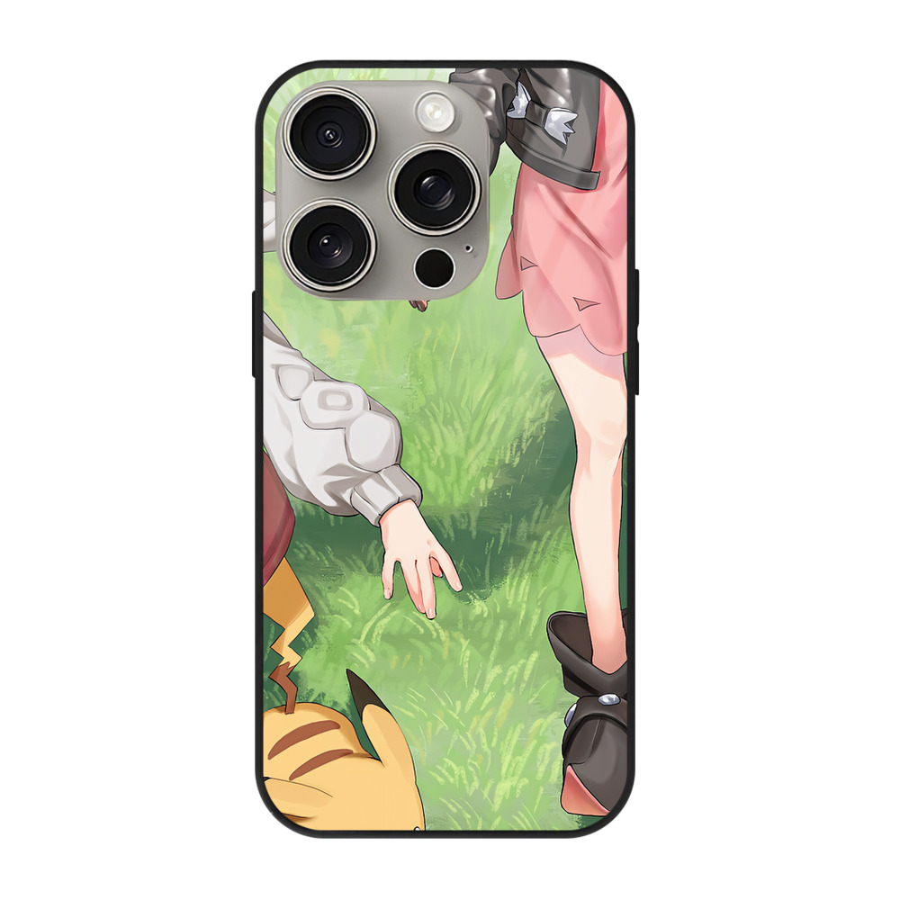 （画像用） ポケットモンスター Pokémon 【iPhone15Pro対応】スマホケース 耐衝撃＆黄変防止 背面ガラス