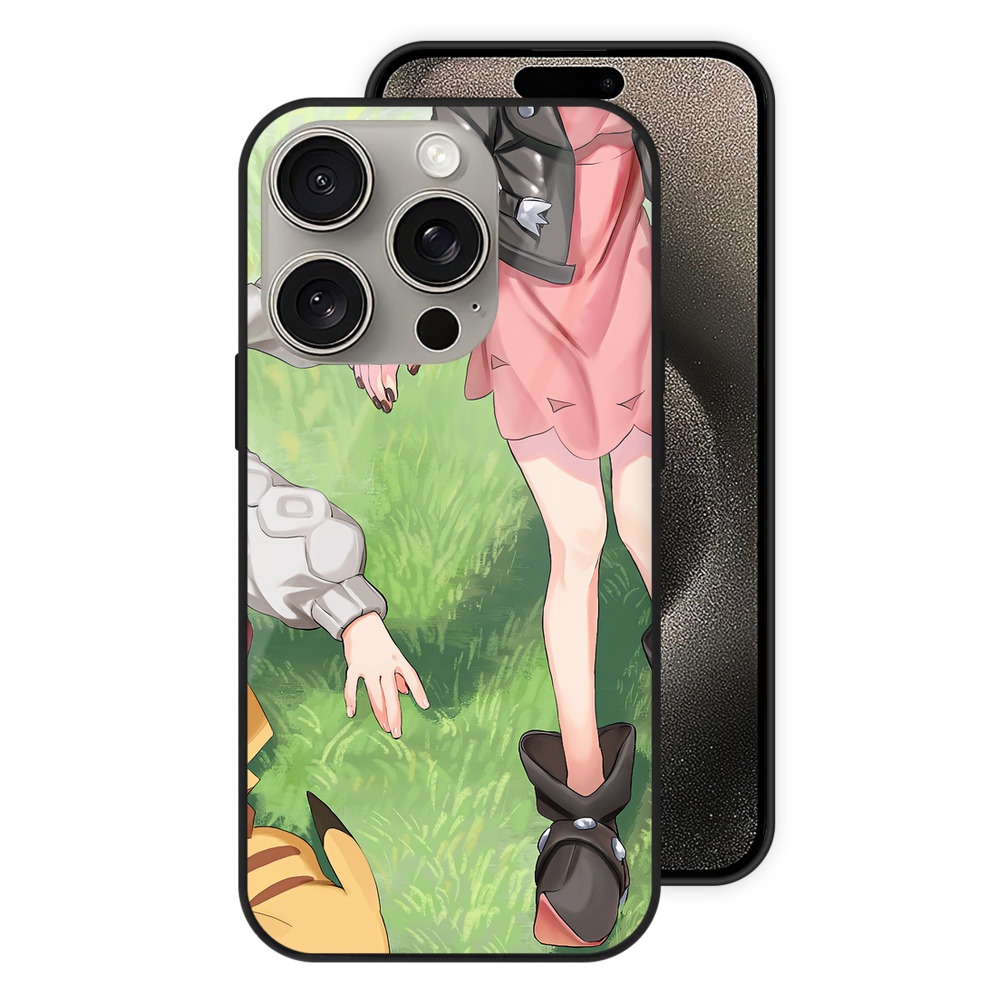 （画像用） ポケットモンスター Pokémon 【iPhone15Pro対応】スマホケース 耐衝撃＆黄変防止 背面ガラス