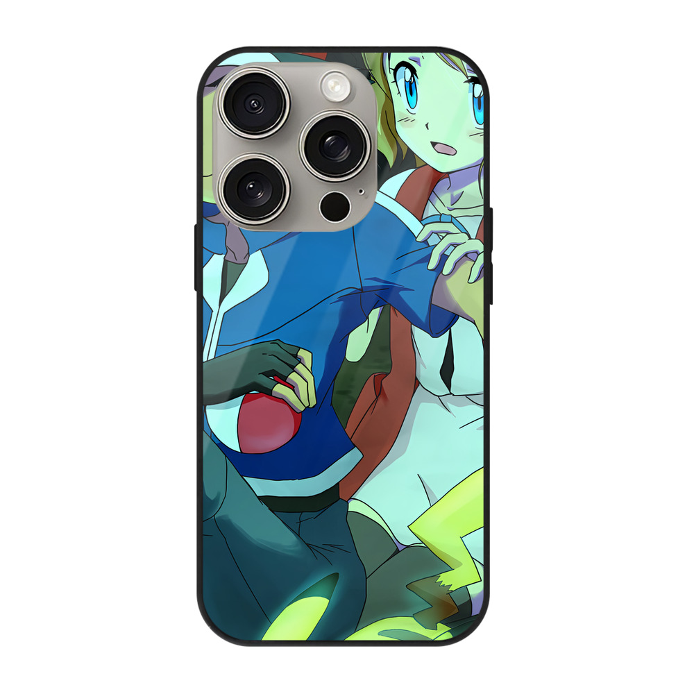 （画像用） ポケットモンスター Pokémon 【iPhone15Pro対応】スマホケース 耐衝撃＆黄変防止 背面ガラス
