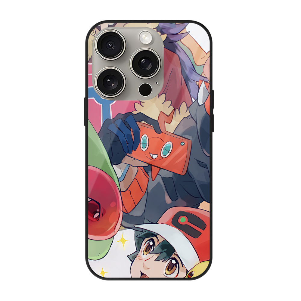 （画像用） ポケットモンスター Pokémon 【iPhone15Pro対応】スマホケース 耐衝撃＆黄変防止 背面ガラス