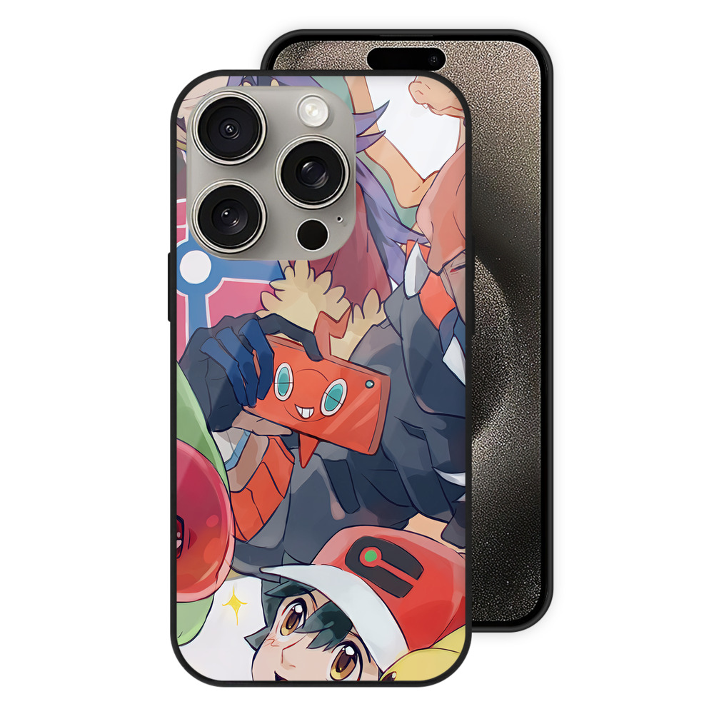 （画像用） ポケットモンスター Pokémon 【iPhone15Pro対応】スマホケース 耐衝撃＆黄変防止 背面ガラス
