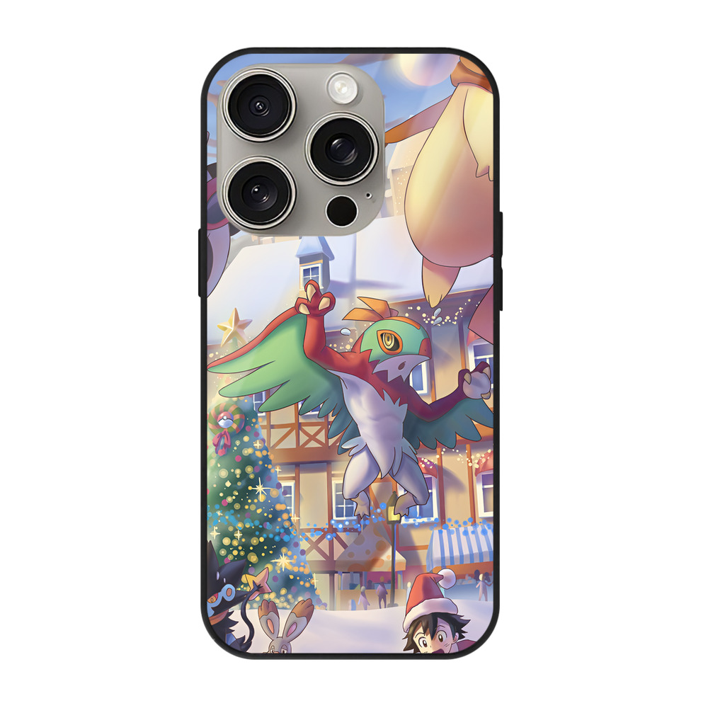 （画像用） ポケットモンスター Pokémon 【iPhone15Pro対応】スマホケース 耐衝撃＆黄変防止 背面ガラス