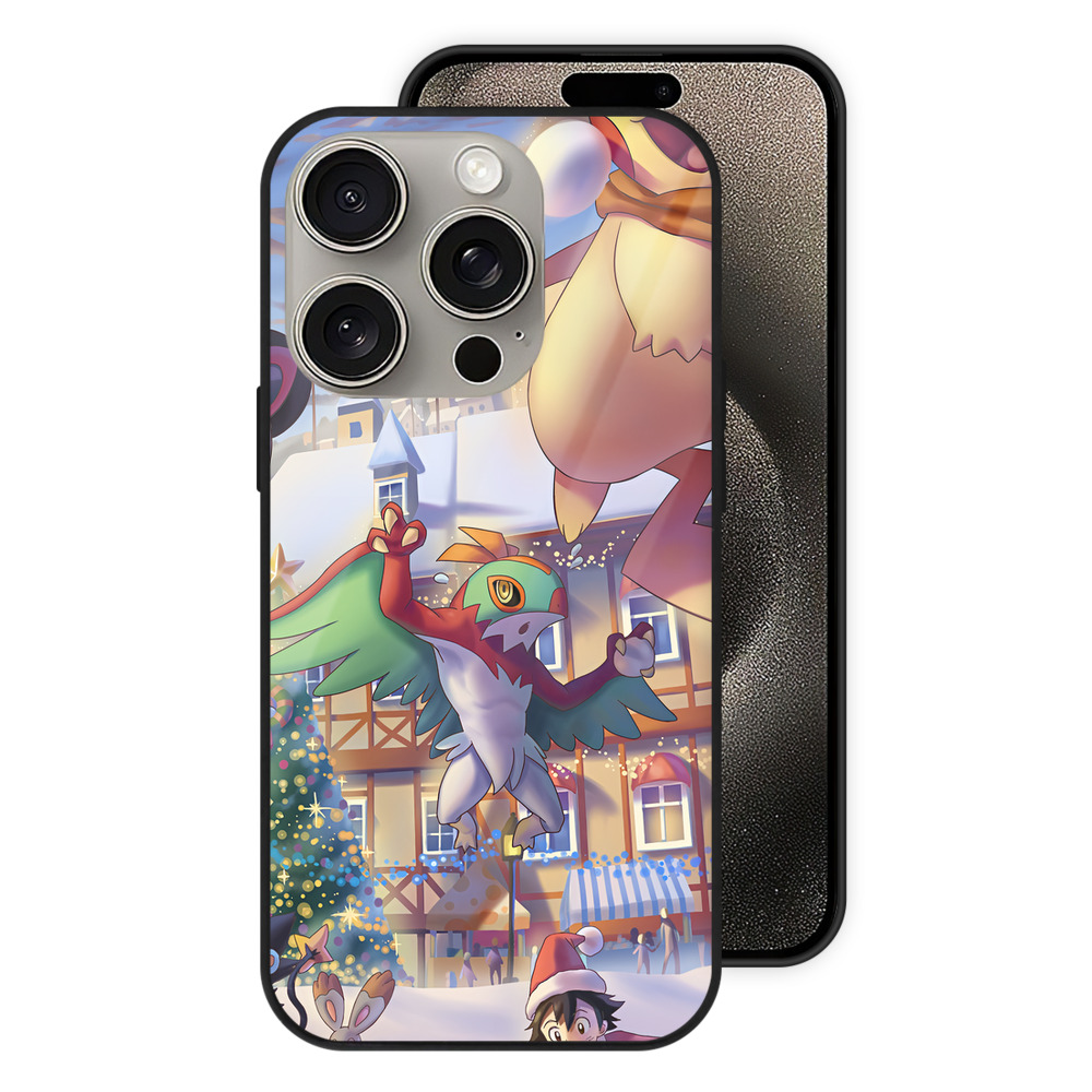 （画像用） ポケットモンスター Pokémon 【iPhone15Pro対応】スマホケース 耐衝撃＆黄変防止 背面ガラス