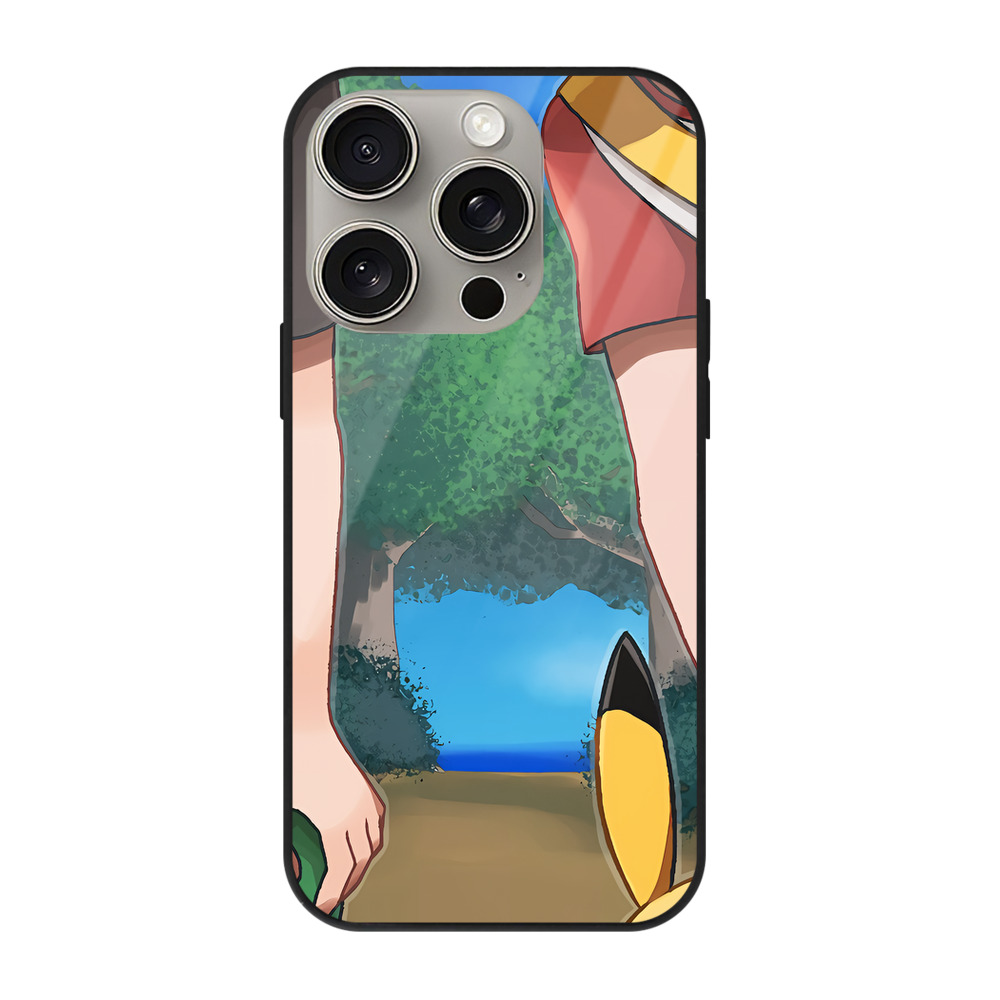 （画像用） ポケットモンスター Pokémon 【iPhone15Pro対応】スマホケース 耐衝撃＆黄変防止 背面ガラス