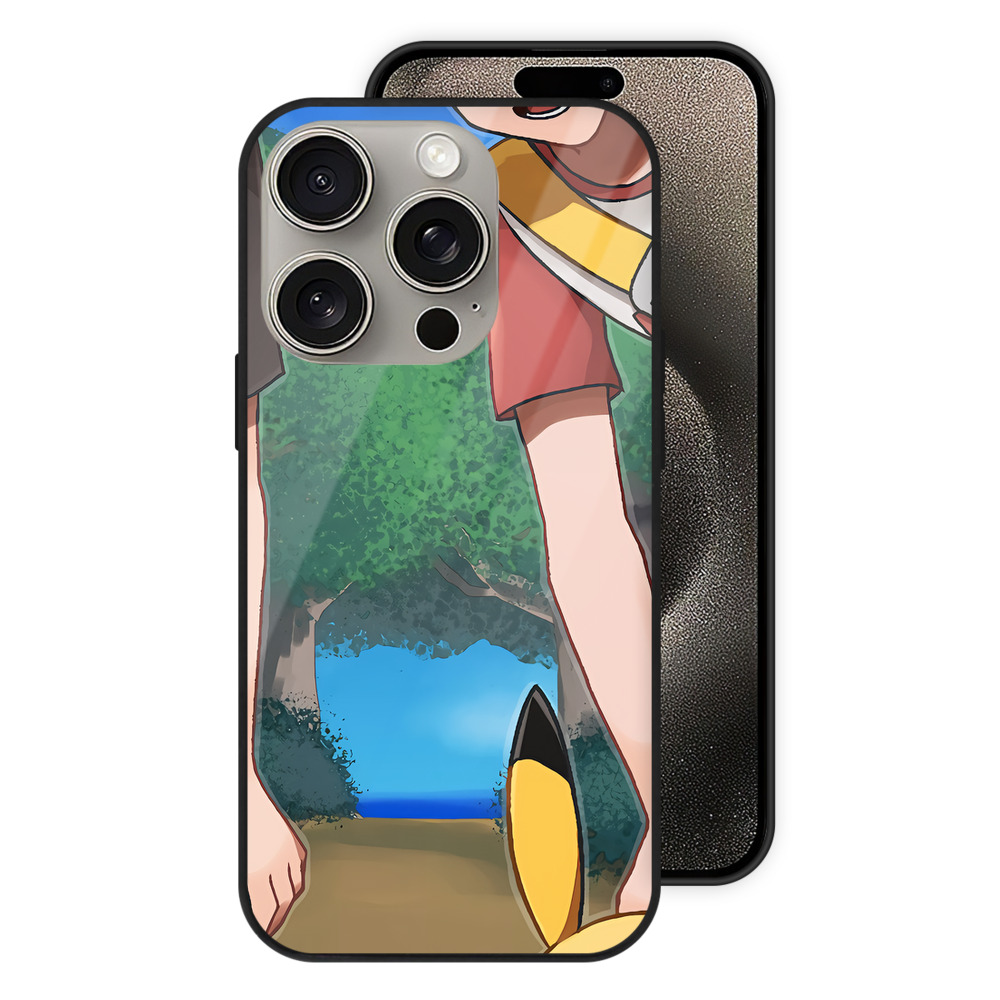 （画像用） ポケットモンスター Pokémon 【iPhone15Pro対応】スマホケース 耐衝撃＆黄変防止 背面ガラス