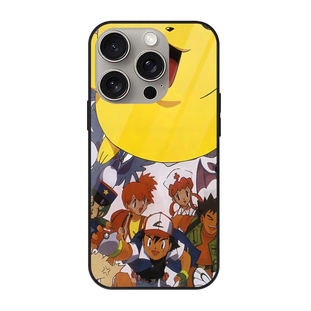 （画像用） ポケットモンスター Pokémon 【iPhone15Pro対応】スマホケース 耐衝撃＆黄変防止 背面ガラス