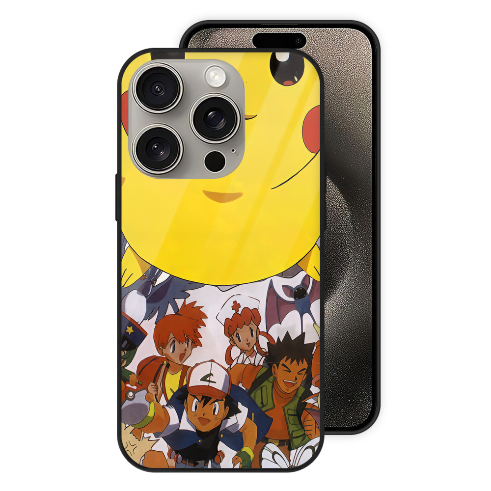 （画像用） ポケットモンスター Pokémon 【iPhone15Pro対応】スマホケース 耐衝撃＆黄変防止 背面ガラス
