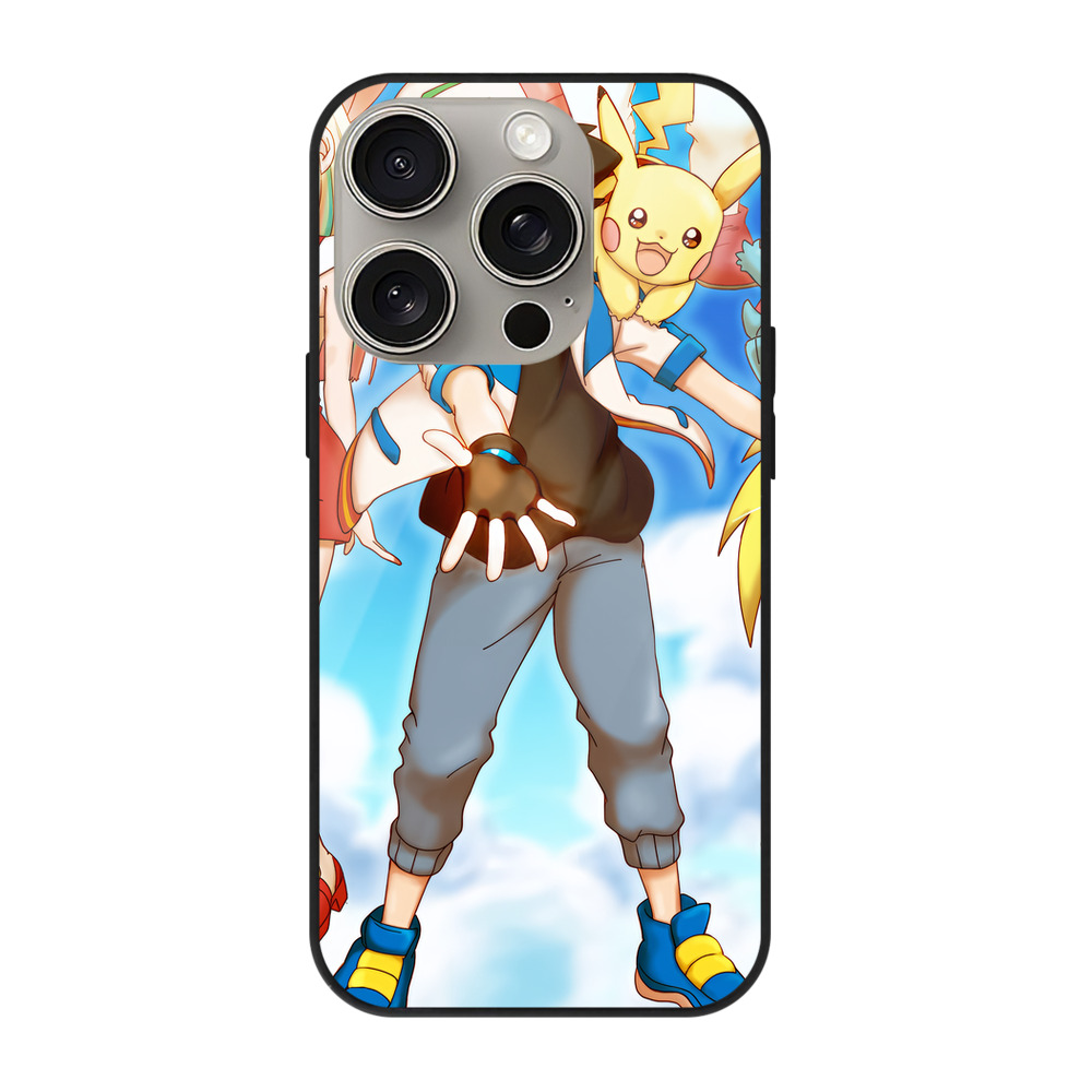 （画像用） ポケットモンスター Pokémon 【iPhone15Pro対応】スマホケース 耐衝撃＆黄変防止 背面ガラス
