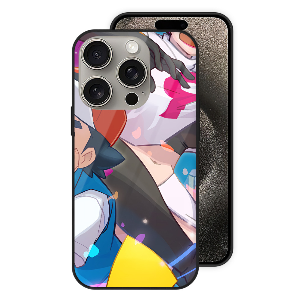 （画像用） ポケットモンスター Pokémon 【iPhone15Pro対応】スマホケース 耐衝撃＆黄変防止 背面ガラス