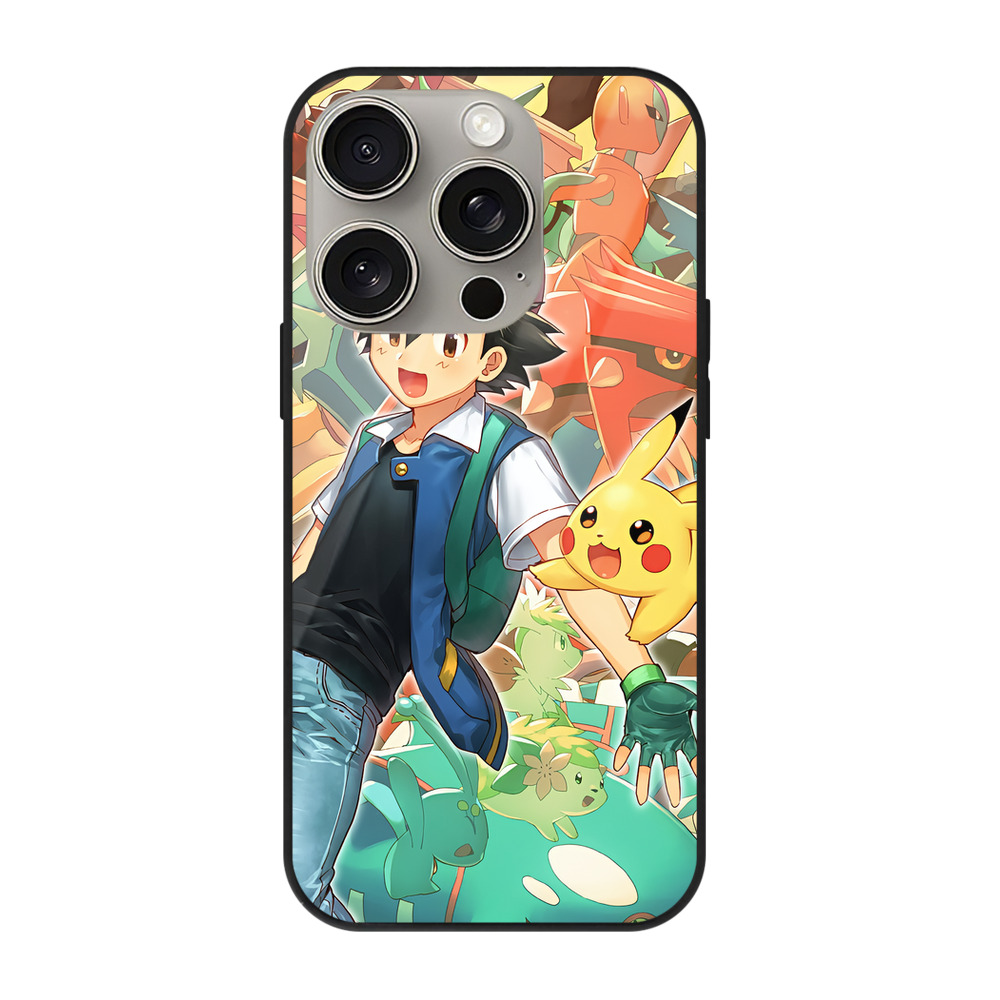 （画像用） ポケットモンスター Pokémon 【iPhone15Pro対応】スマホケース 耐衝撃＆黄変防止 背面ガラス
