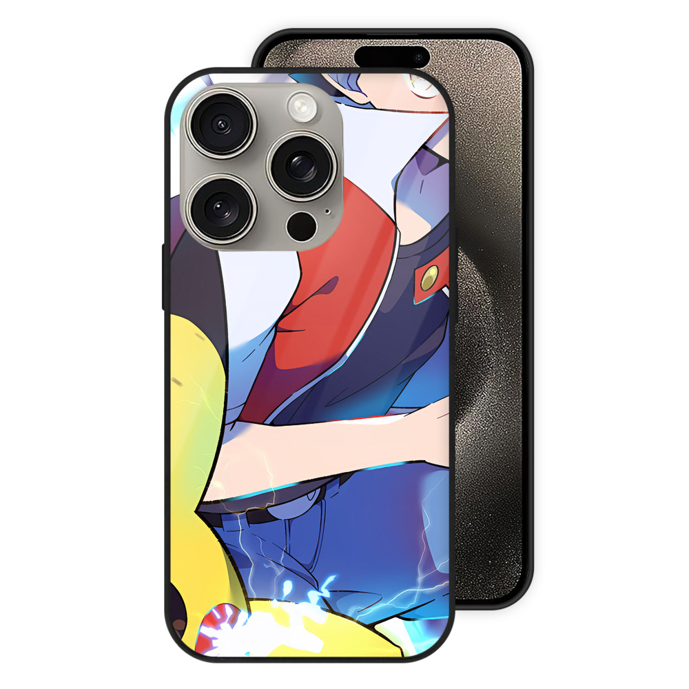 （画像用） ポケットモンスター Pokémon 【iPhone15Pro対応】スマホケース 耐衝撃＆黄変防止 背面ガラス