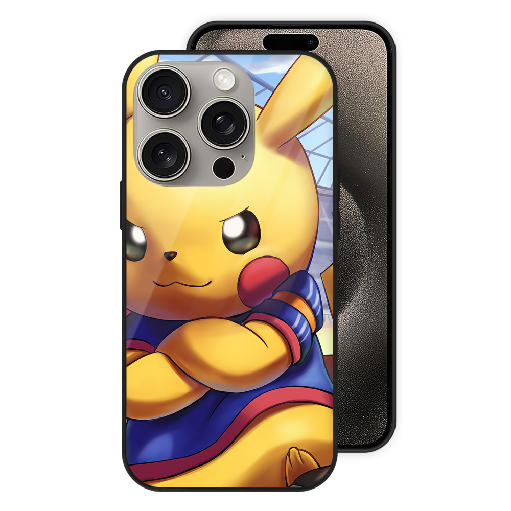 （画像用） ポケットモンスター Pokémon 【iPhone15Pro対応】スマホケース 耐衝撃＆黄変防止 背面ガラス