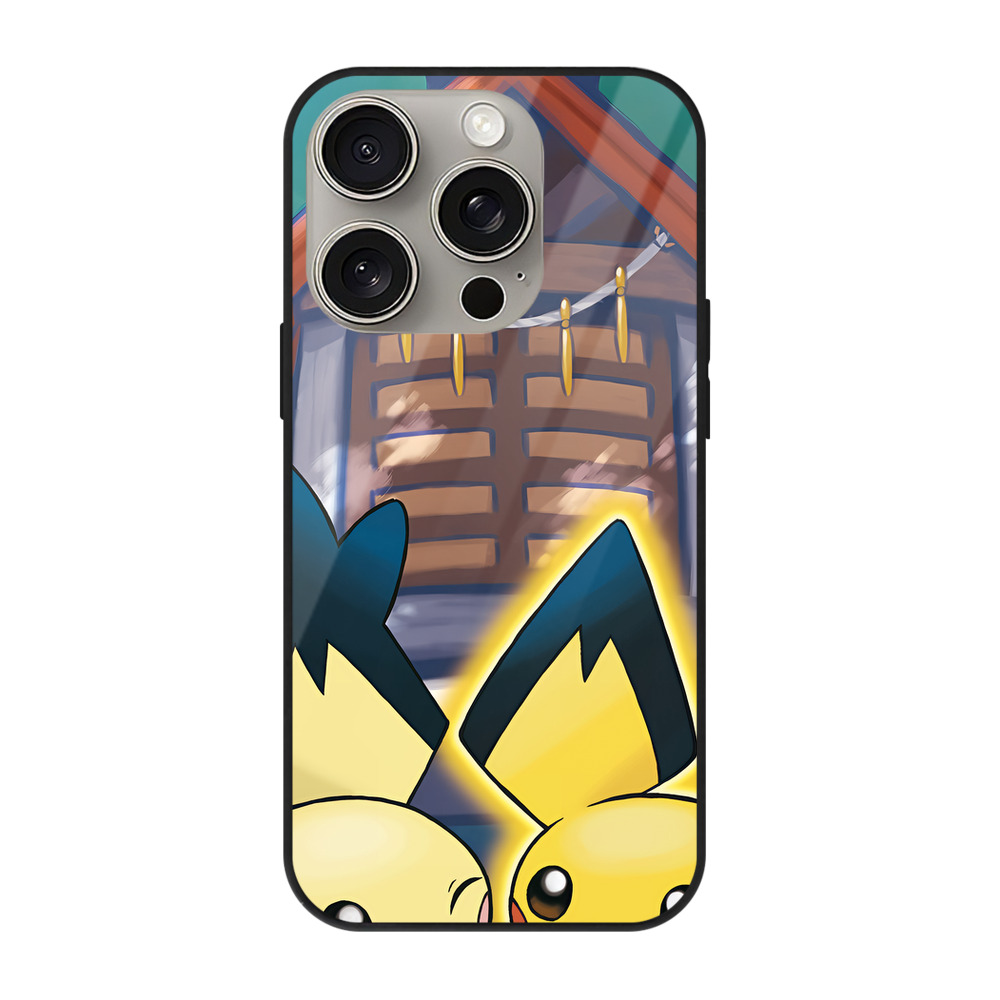 （画像用） ポケットモンスター Pokémon 【iPhone15Pro対応】スマホケース 耐衝撃＆黄変防止 背面ガラス