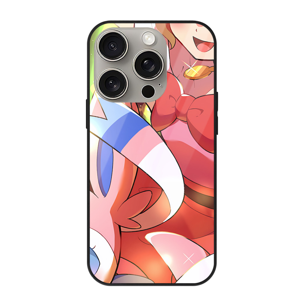 （画像用） ポケットモンスター Pokémon 【iPhone15Pro対応】スマホケース 耐衝撃＆黄変防止 背面ガラス