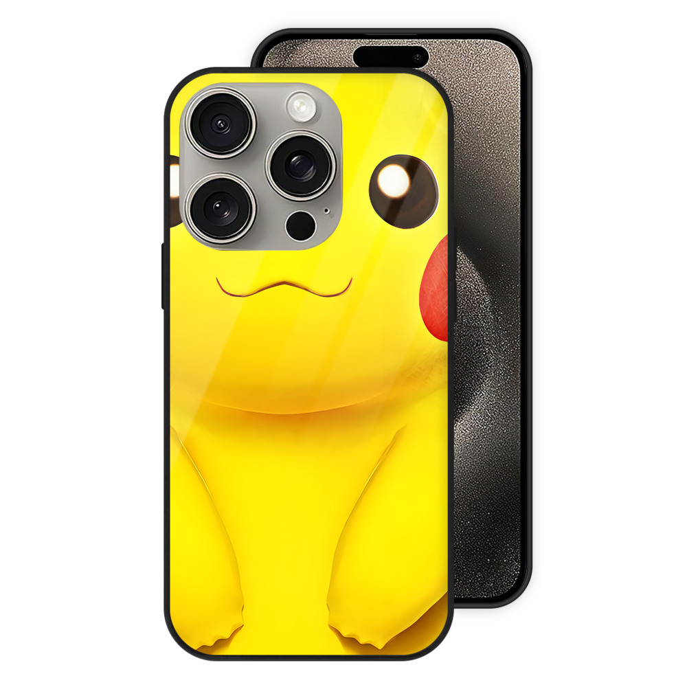 （画像用） ポケットモンスター Pokémon 【iPhone15Pro対応】スマホケース 耐衝撃＆黄変防止 背面ガラス