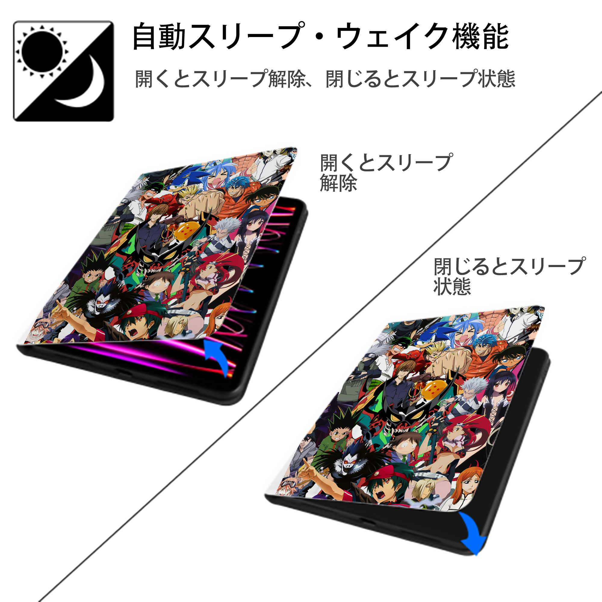 ポケットモンスター Pokémon IPad ケース ペン収納付き 三つ折りスタンド PUレザー×シリコン 対応機種9.5/10.5/10.9インチ
