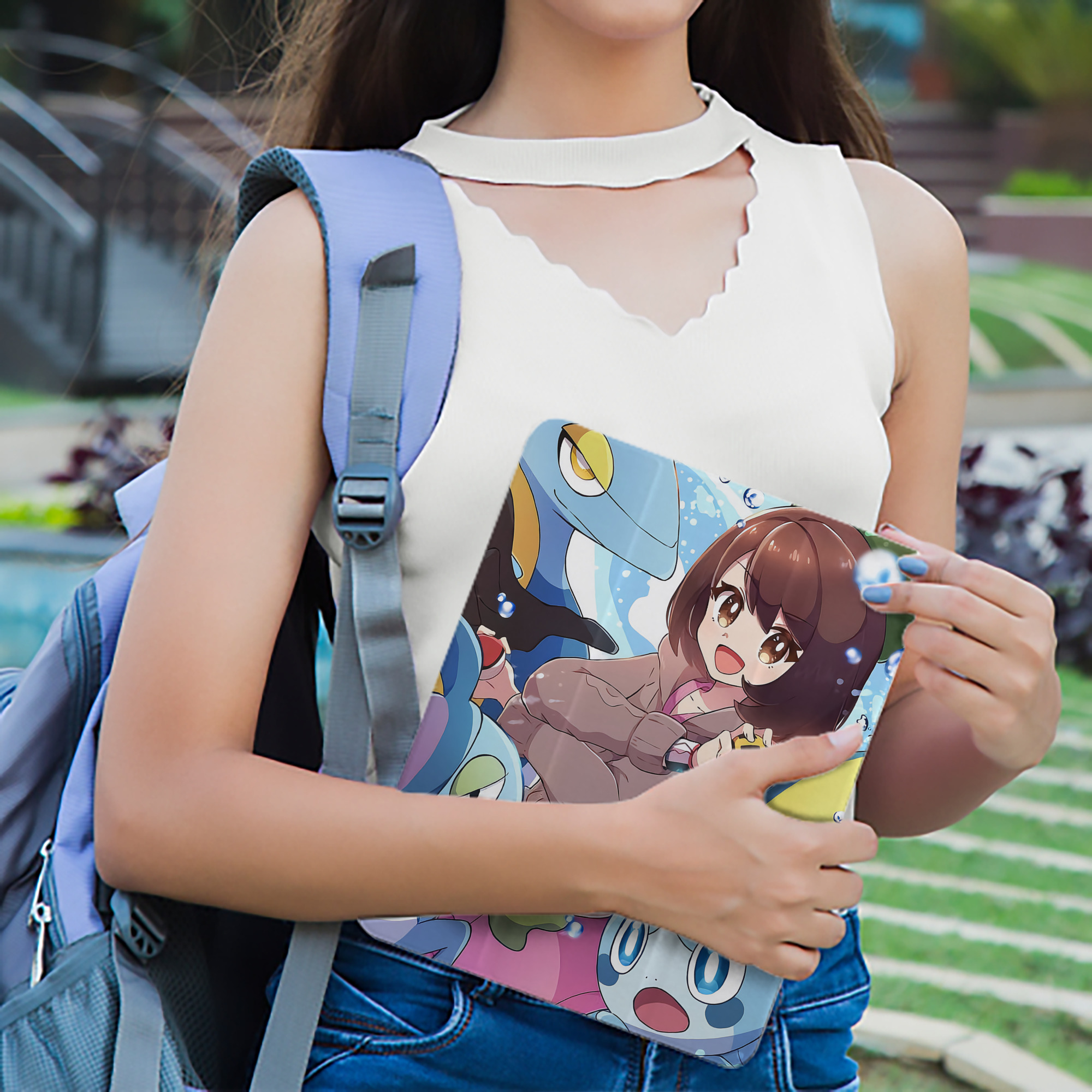 ポケットモンスター Pokémon IPad ケース ペン収納付き 三つ折りスタンド PUレザー×シリコン 対応機種9.5/10.5/10.9インチ