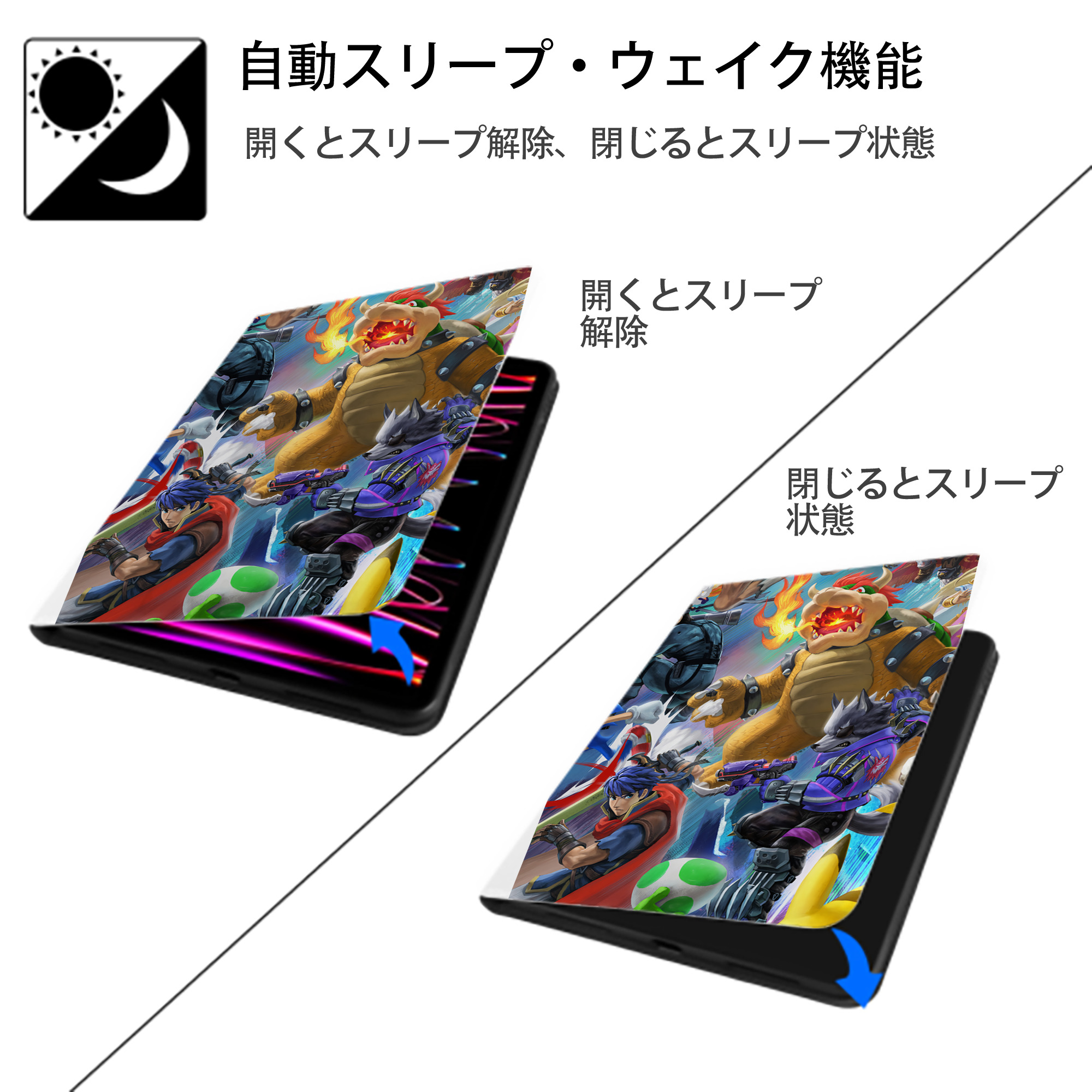 ポケットモンスター Pokémon IPad ケース ペン収納付き 三つ折りスタンド PUレザー×シリコン 対応機種9.5/10.5/10.9インチ