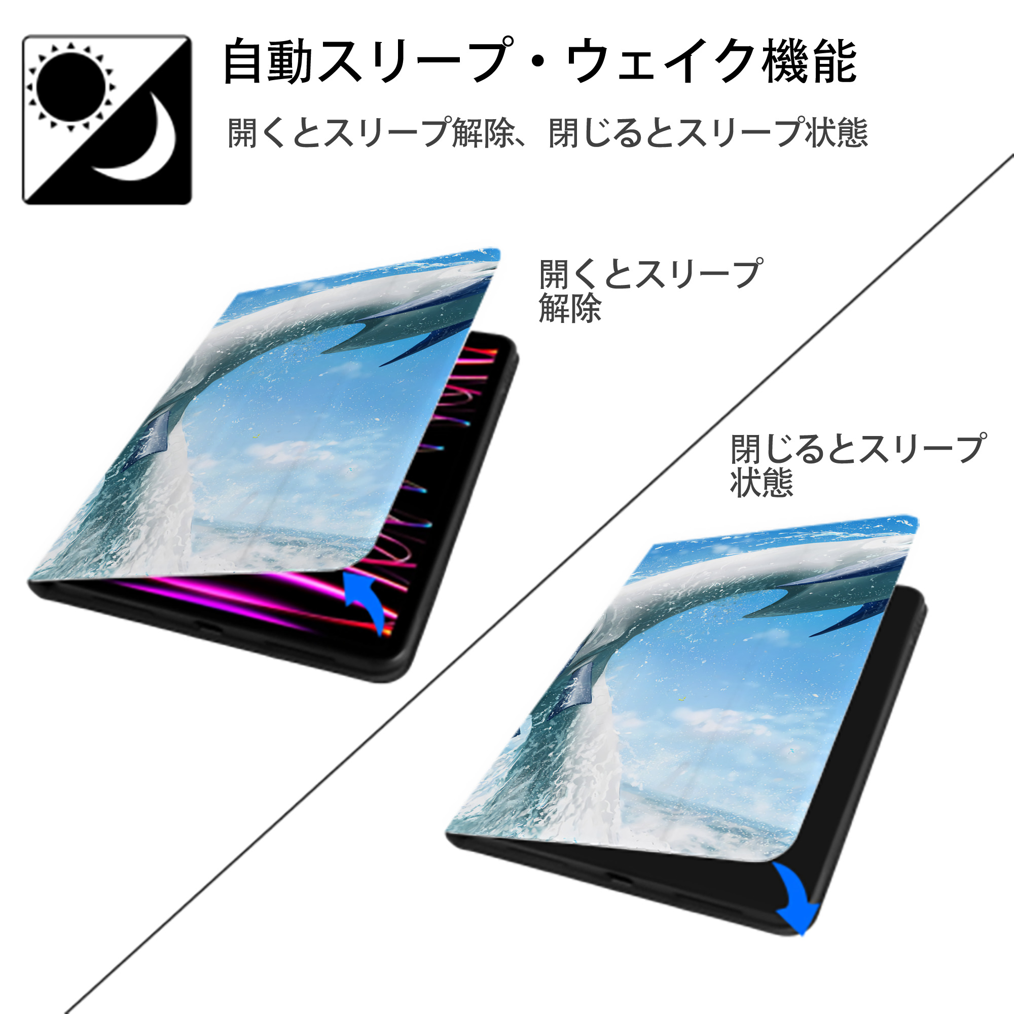 ポケットモンスター Pokémon IPad ケース ブック型 PUレザー TPU 耐衝撃 軽量 薄型 ペン収納なし 全面保護 IPad 各モデル対応