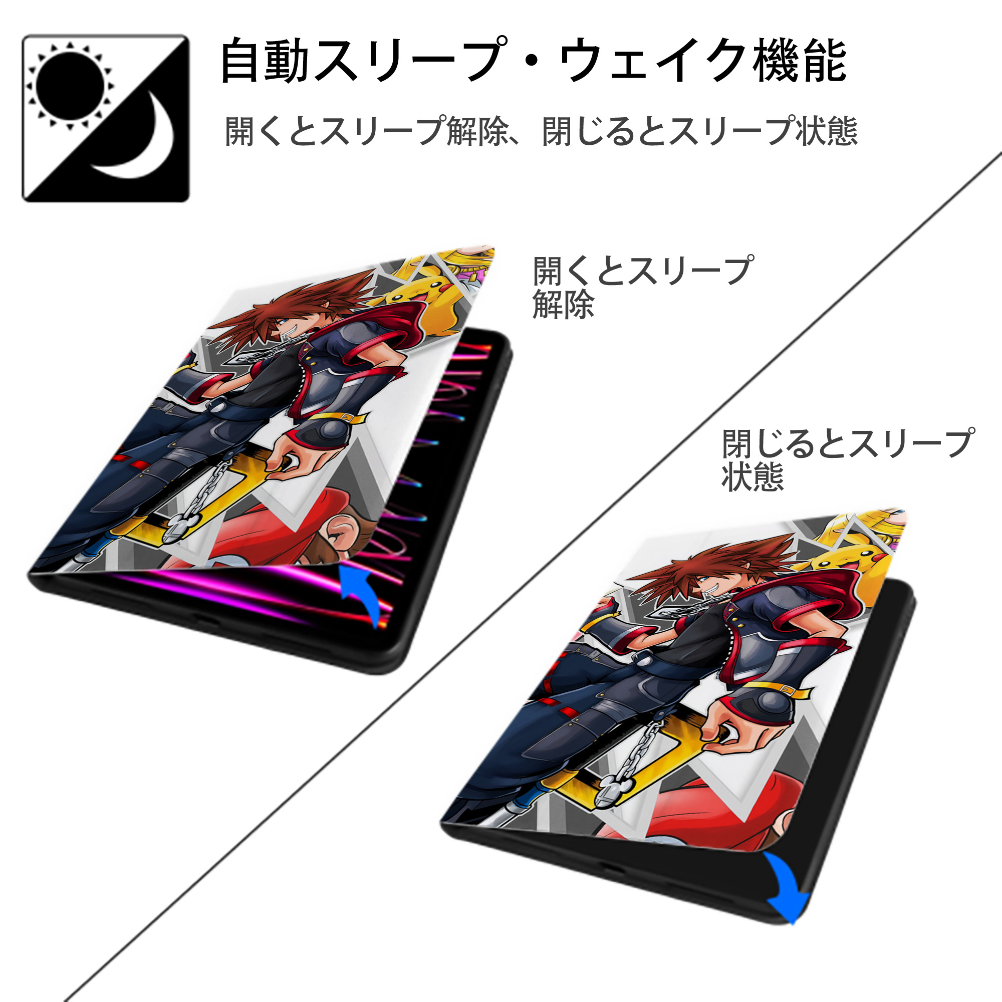 ポケットモンスター Pokémon IPad ケース ブック型 PUレザー TPU 耐衝撃 軽量 薄型 ペン収納なし 全面保護 IPad 各モデル対応