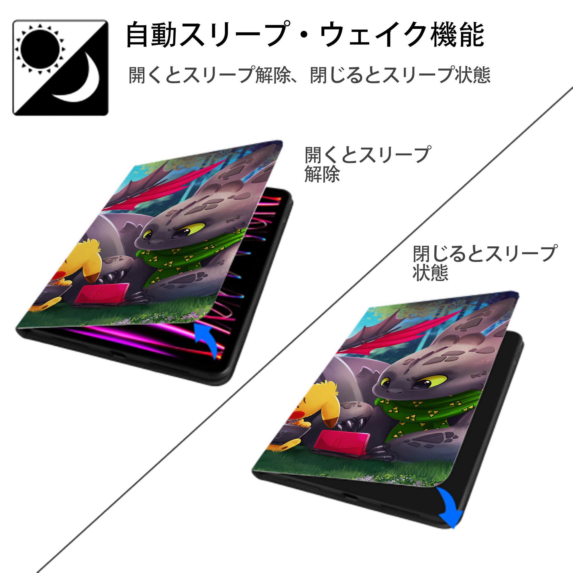 ポケットモンスター Pokémon IPad ケース ブック型 PUレザー TPU 耐衝撃 軽量 薄型 ペン収納なし 全面保護 IPad 各モデル対応