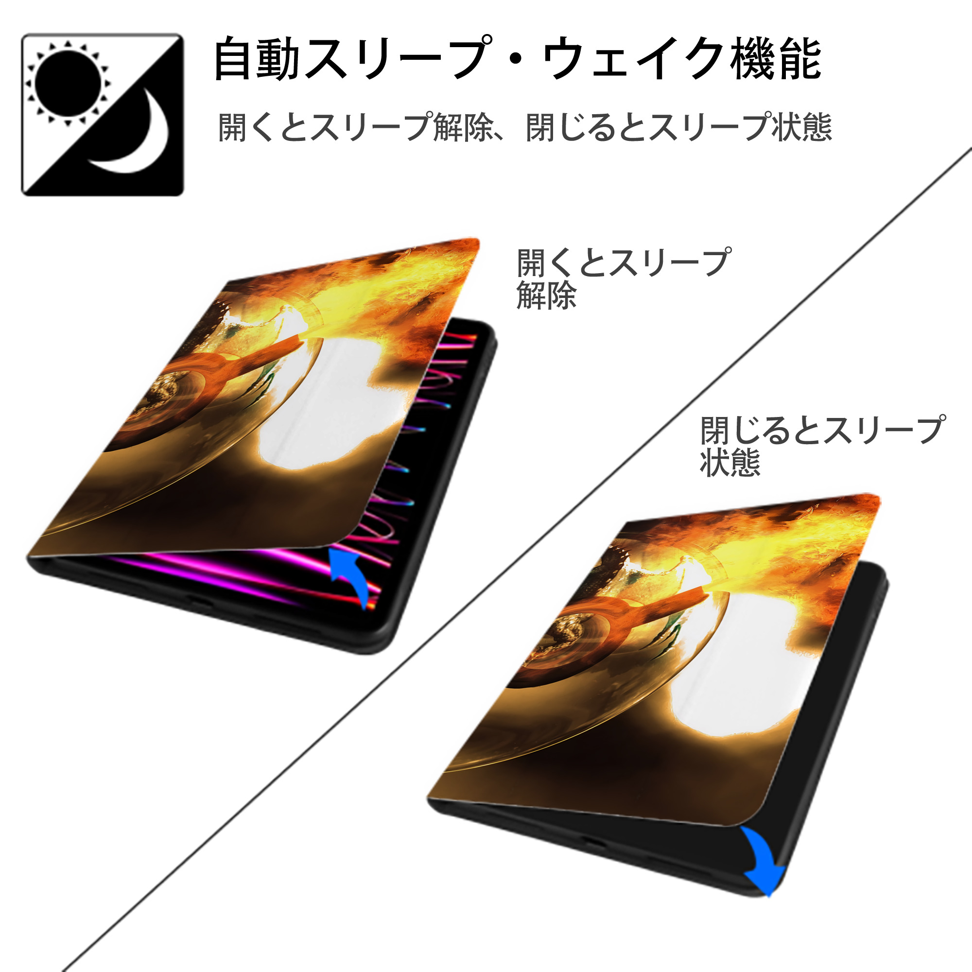 ポケットモンスター Pokémon IPad ケース ブック型 PUレザー TPU 耐衝撃 軽量 薄型 ペン収納なし 全面保護 IPad 各モデル対応