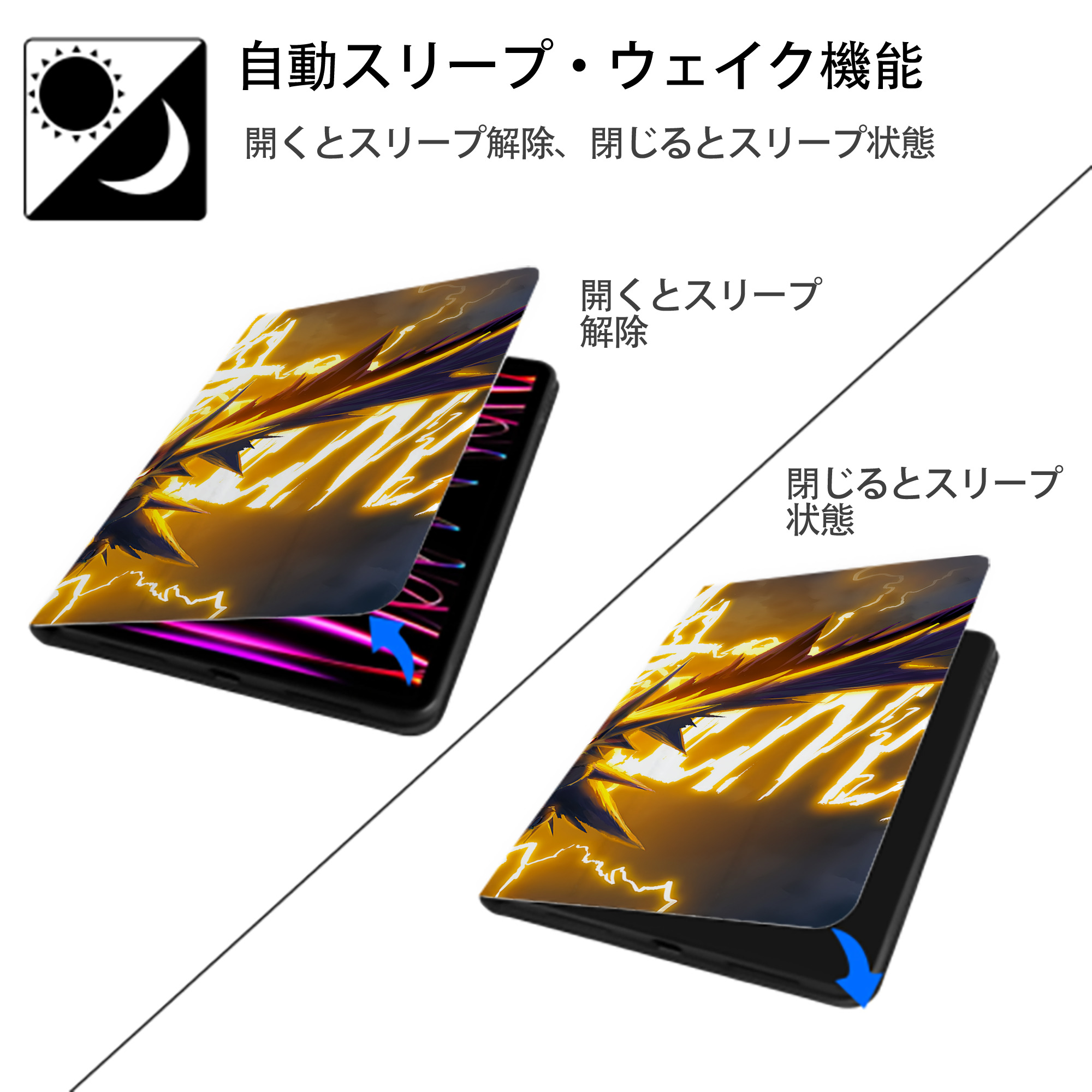 ポケットモンスター Pokémon IPad ケース ブック型 PUレザー TPU 耐衝撃 軽量 薄型 ペン収納なし 全面保護 IPad 各モデル対応