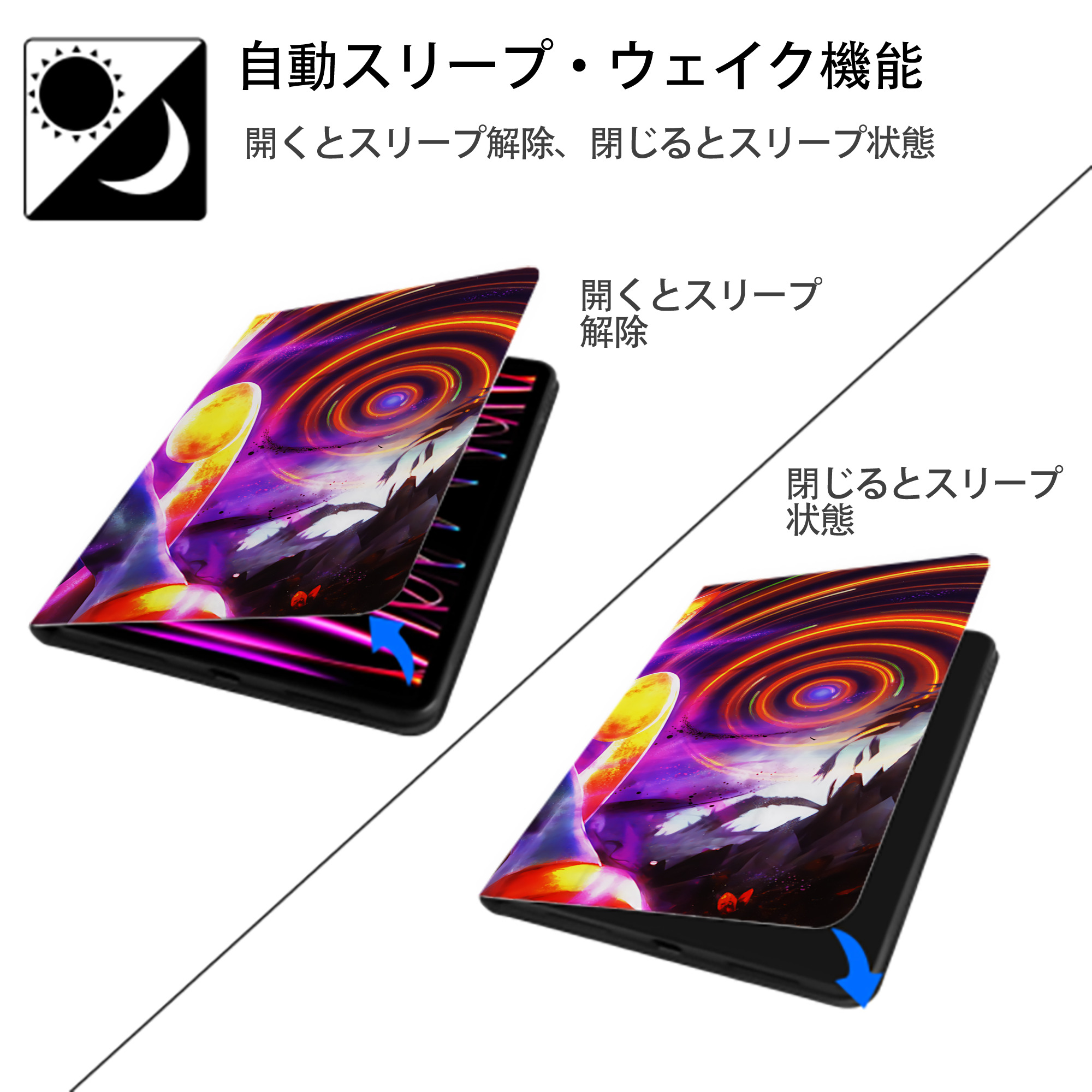 ポケットモンスター Pokémon IPadケース ペンホルダー付き ブックスタイルデザイン