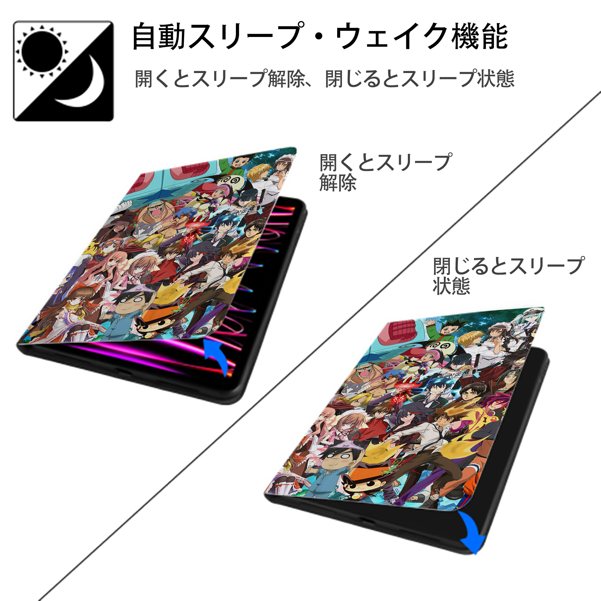 ポケットモンスター Pokémon IPadケース ペンホルダー付き ブックスタイルデザイン