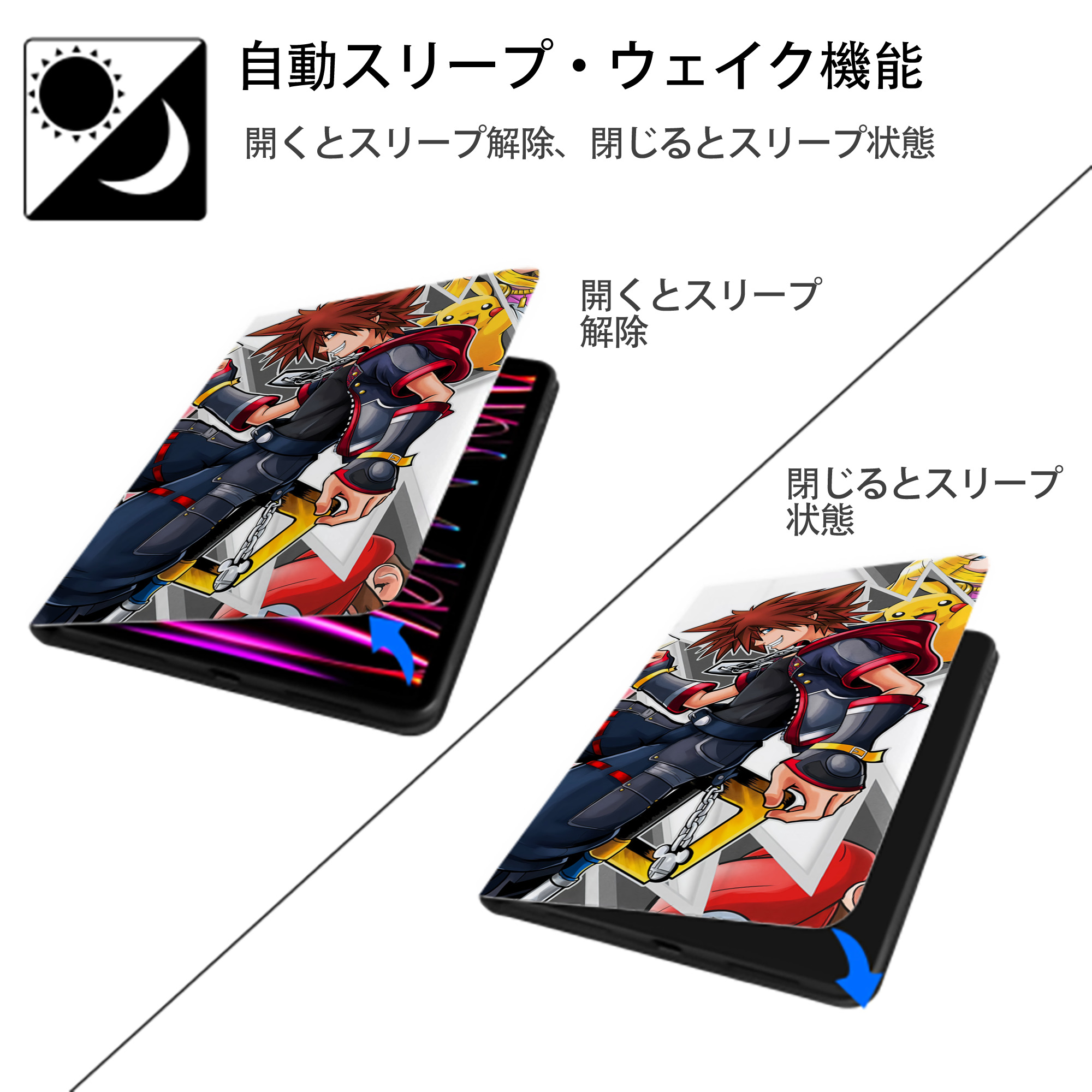 ポケットモンスター Pokémon IPadケース ペンホルダー付き ブックスタイルデザイン