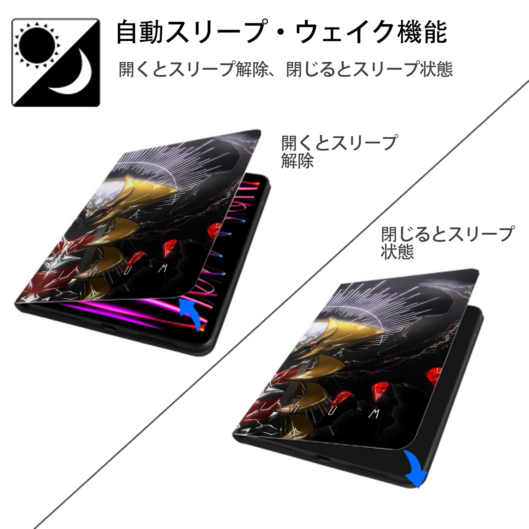 ポケットモンスター Pokémon IPadケース ペンホルダー付き ブックスタイルデザイン