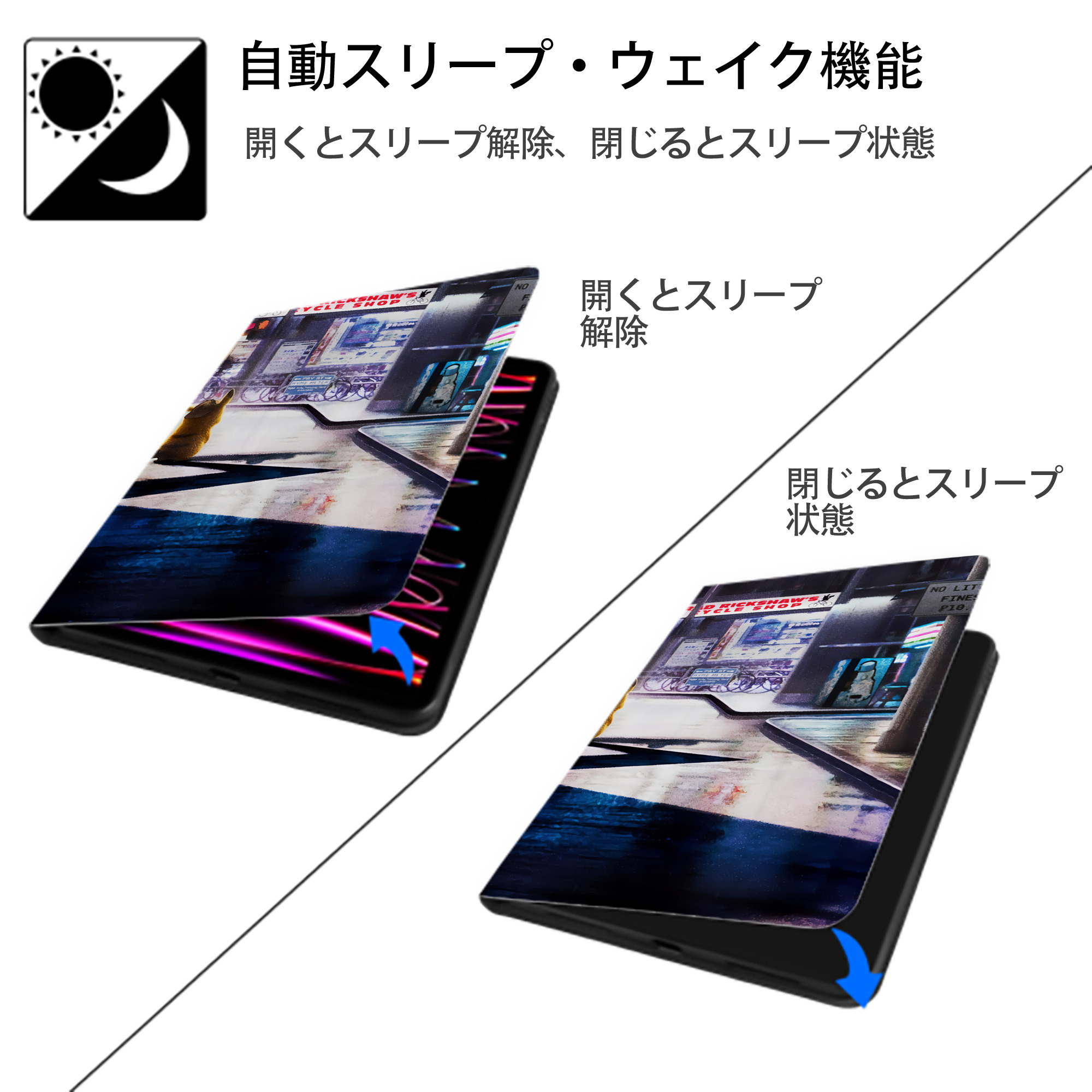 ポケットモンスター Pokémon IPadケース ペンホルダー付き ブックスタイルデザイン