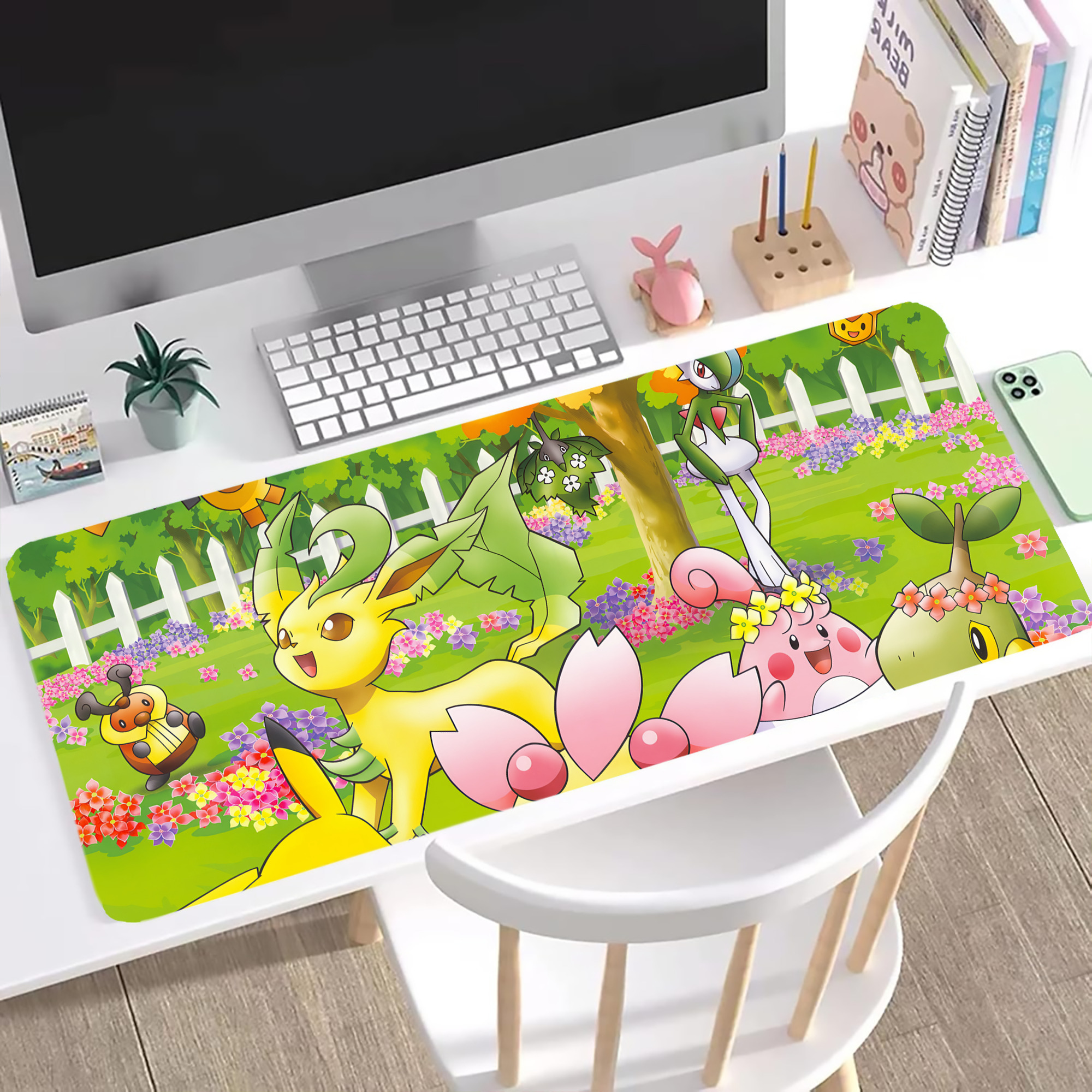 （画像用） ポケットモンスター Pokémon ステッチ加工 大判デスクマット／滑り止めマウスパッド