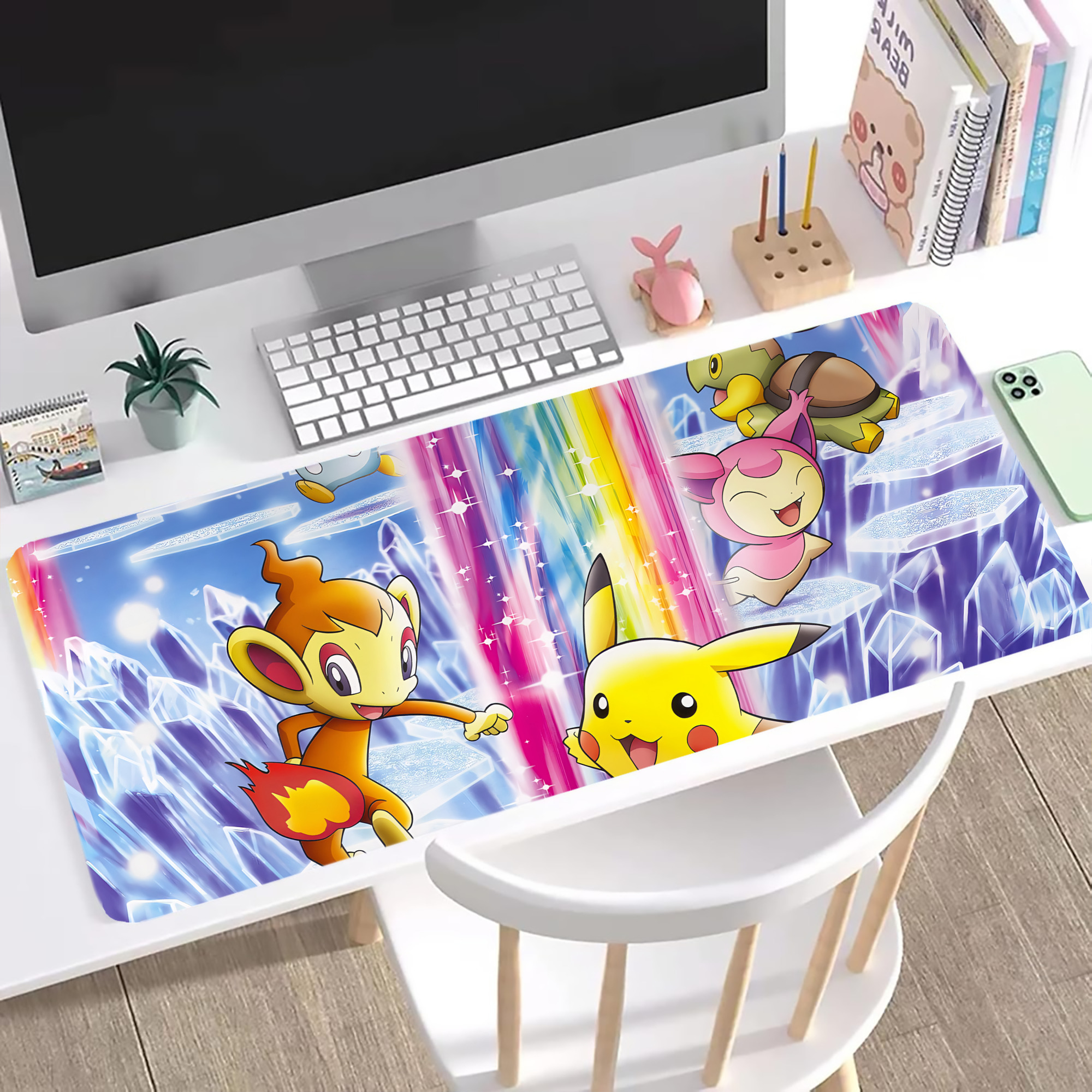 （画像用） ポケットモンスター Pokémon ステッチ加工 大判デスクマット／滑り止めマウスパッド