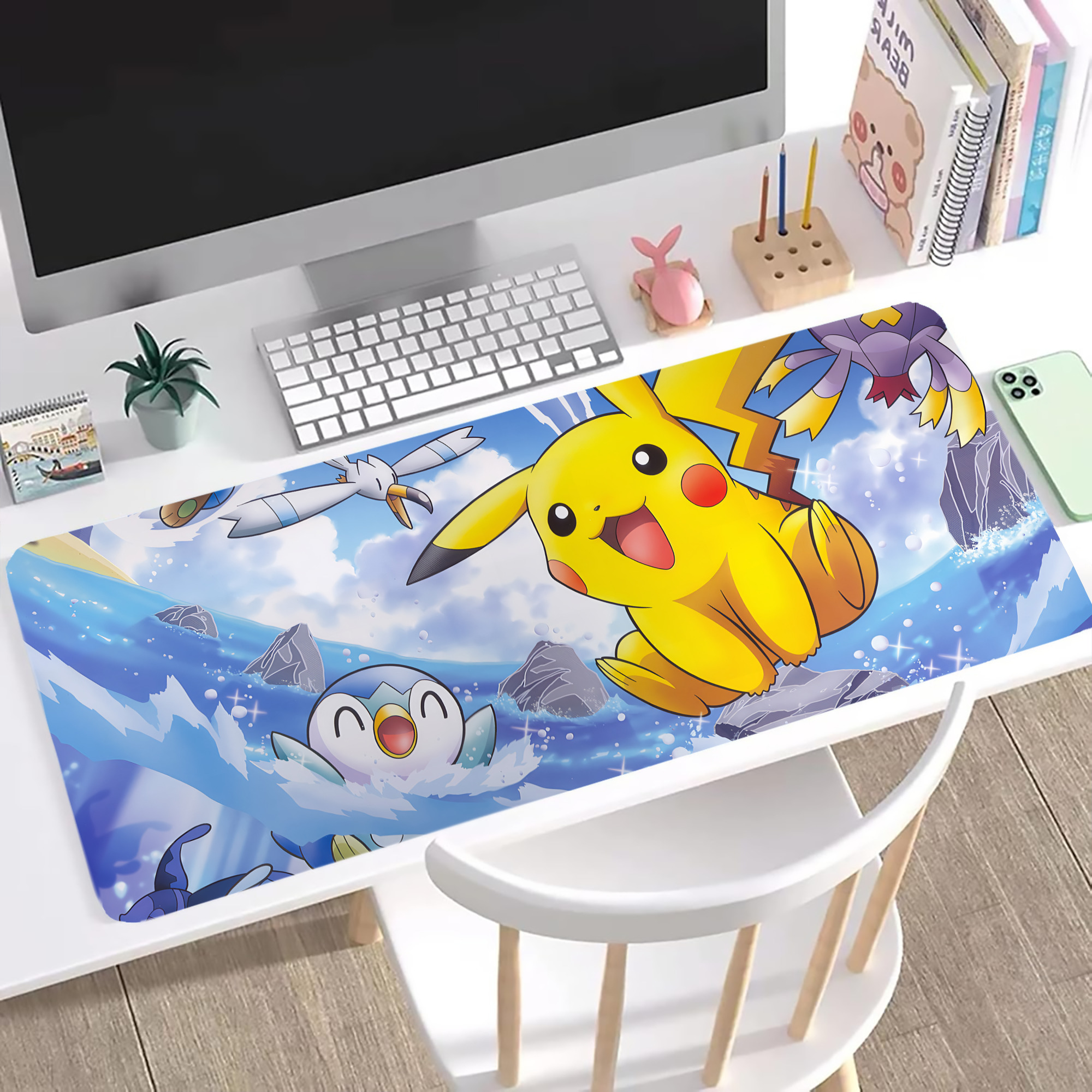 （画像用） ポケットモンスター Pokémon ステッチ加工 大判デスクマット／滑り止めマウスパッド