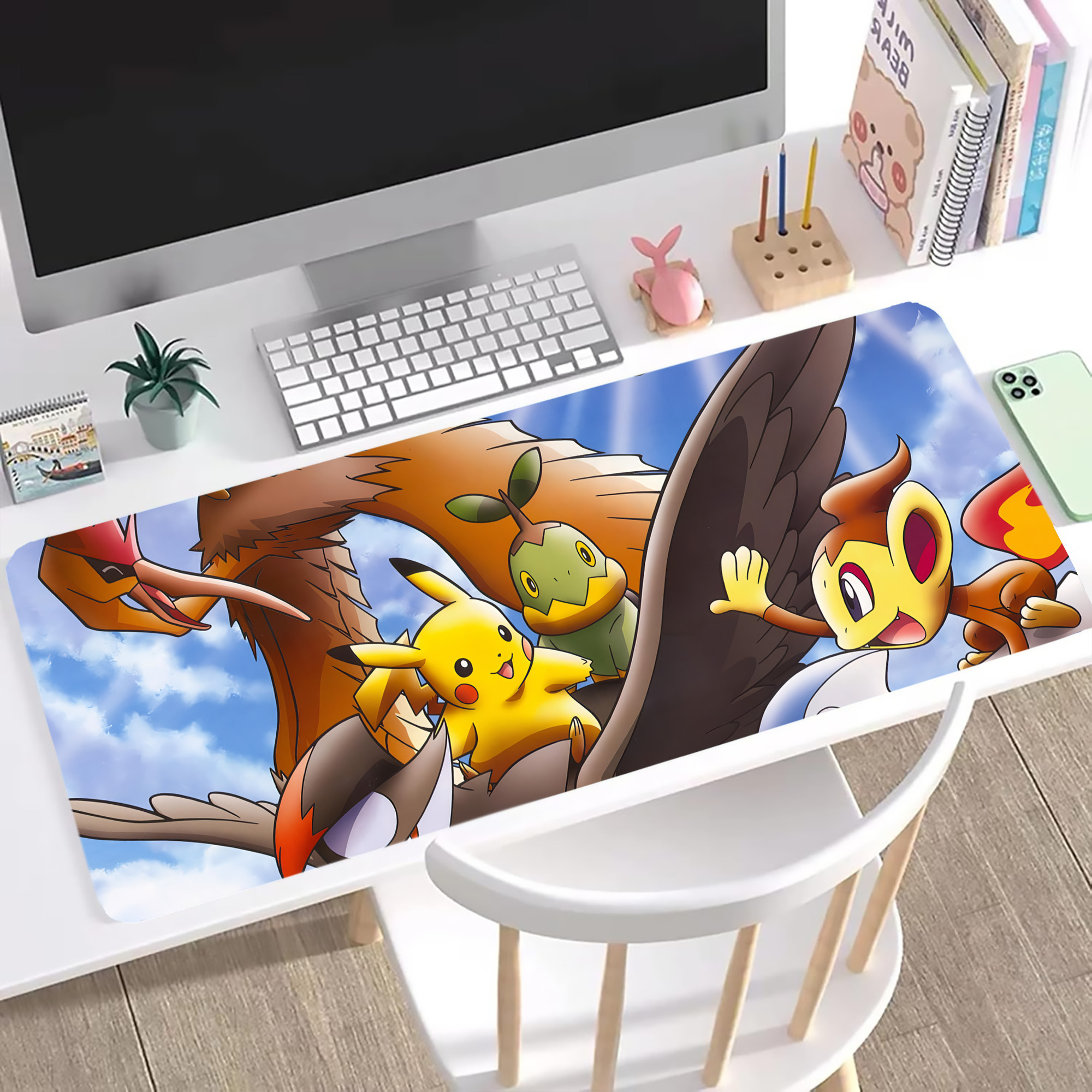 （画像用） ポケットモンスター Pokémon ステッチ加工 大判デスクマット／滑り止めマウスパッド