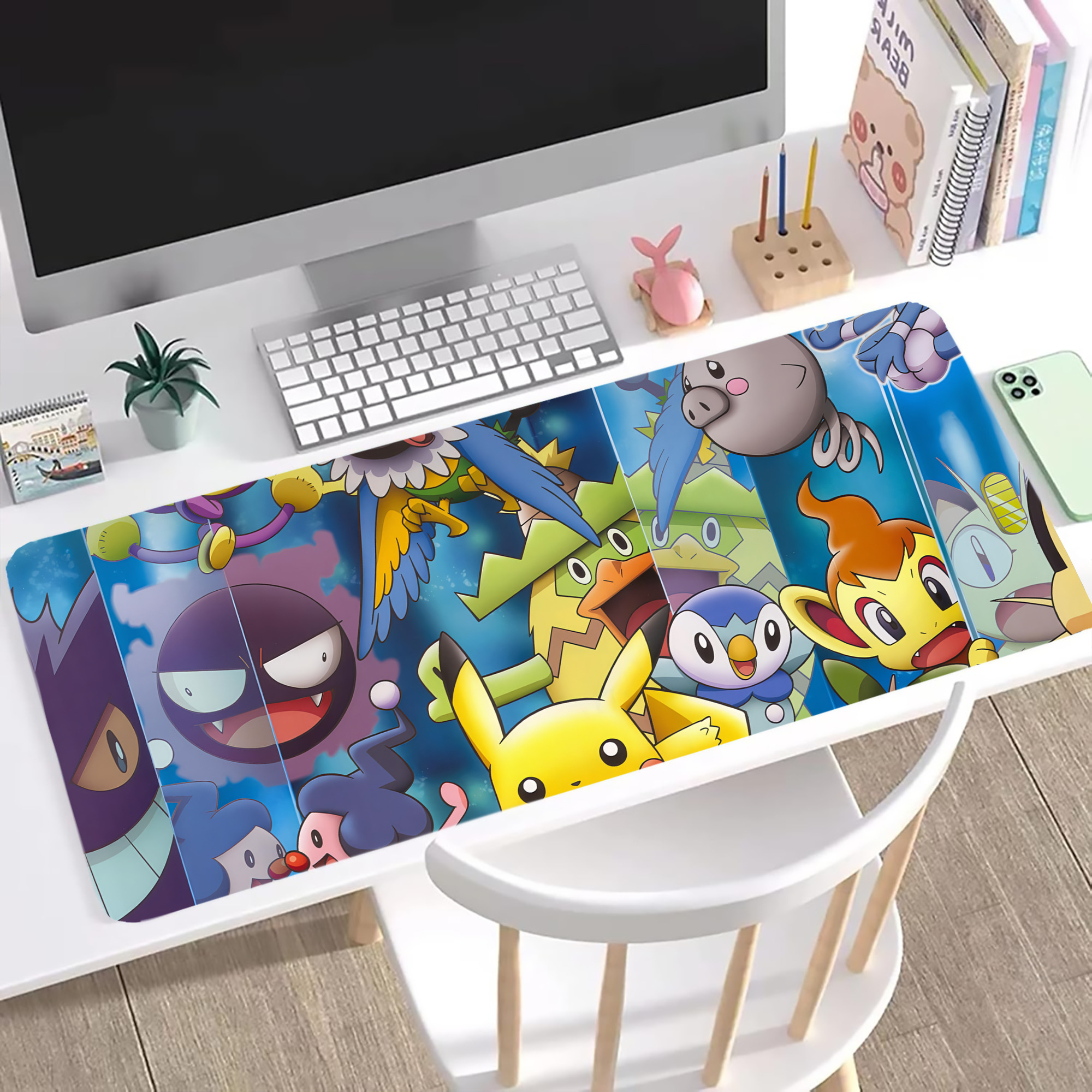 （画像用） ポケットモンスター Pokémon ステッチ加工 大判デスクマット／滑り止めマウスパッド