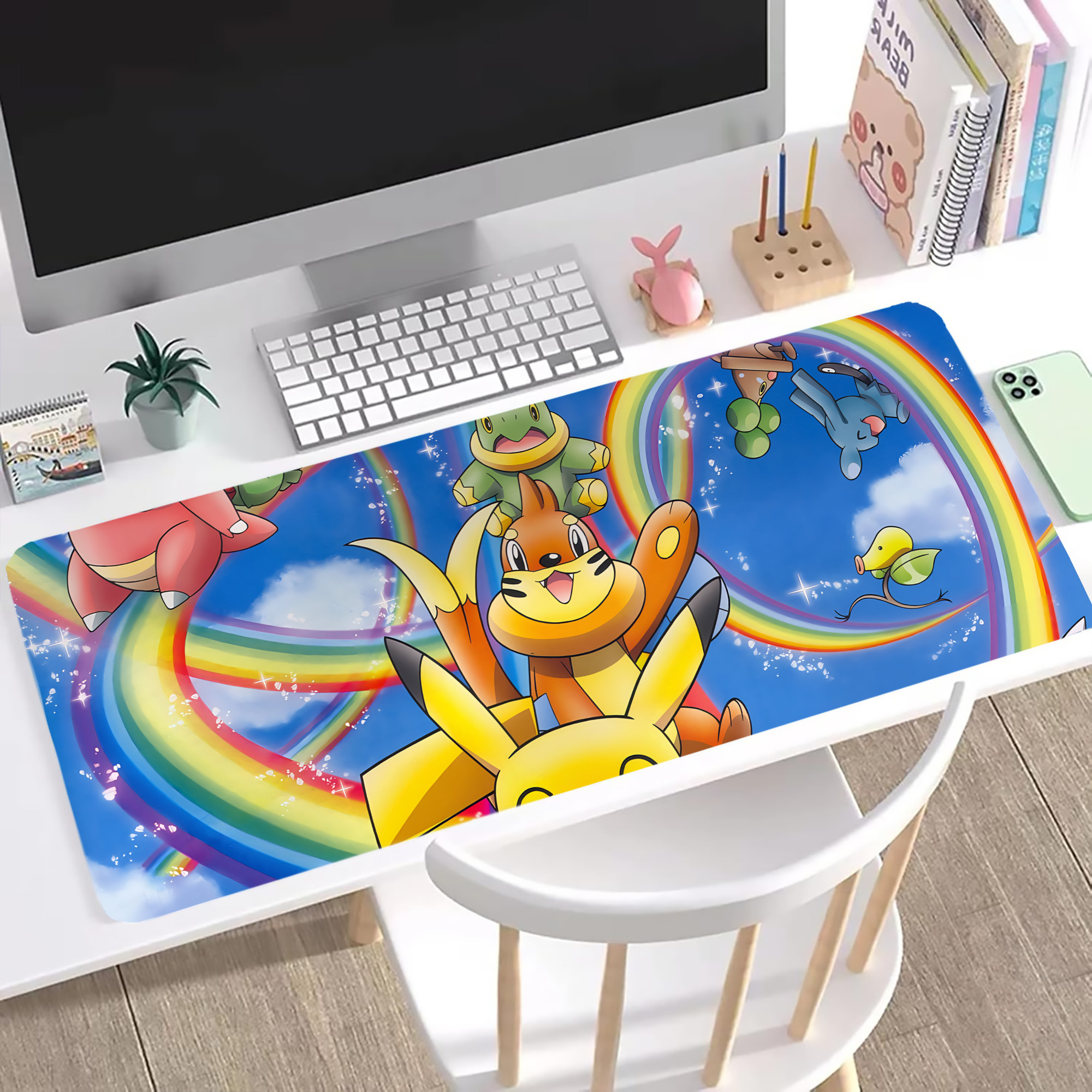 （画像用） ポケットモンスター Pokémon ステッチ加工 大判デスクマット／滑り止めマウスパッド
