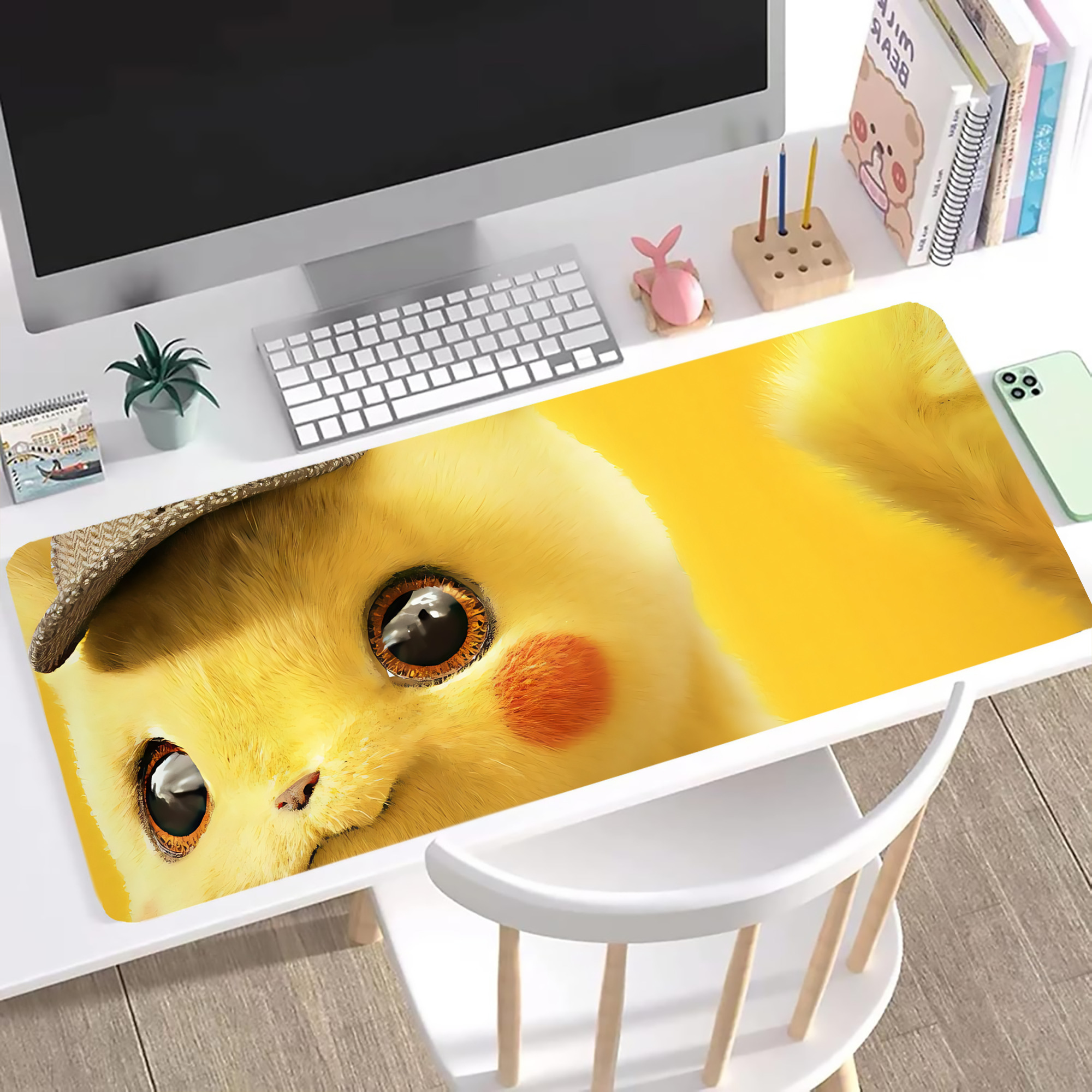 （画像用） ポケットモンスター Pokémon ステッチ加工 大判デスクマット／滑り止めマウスパッド